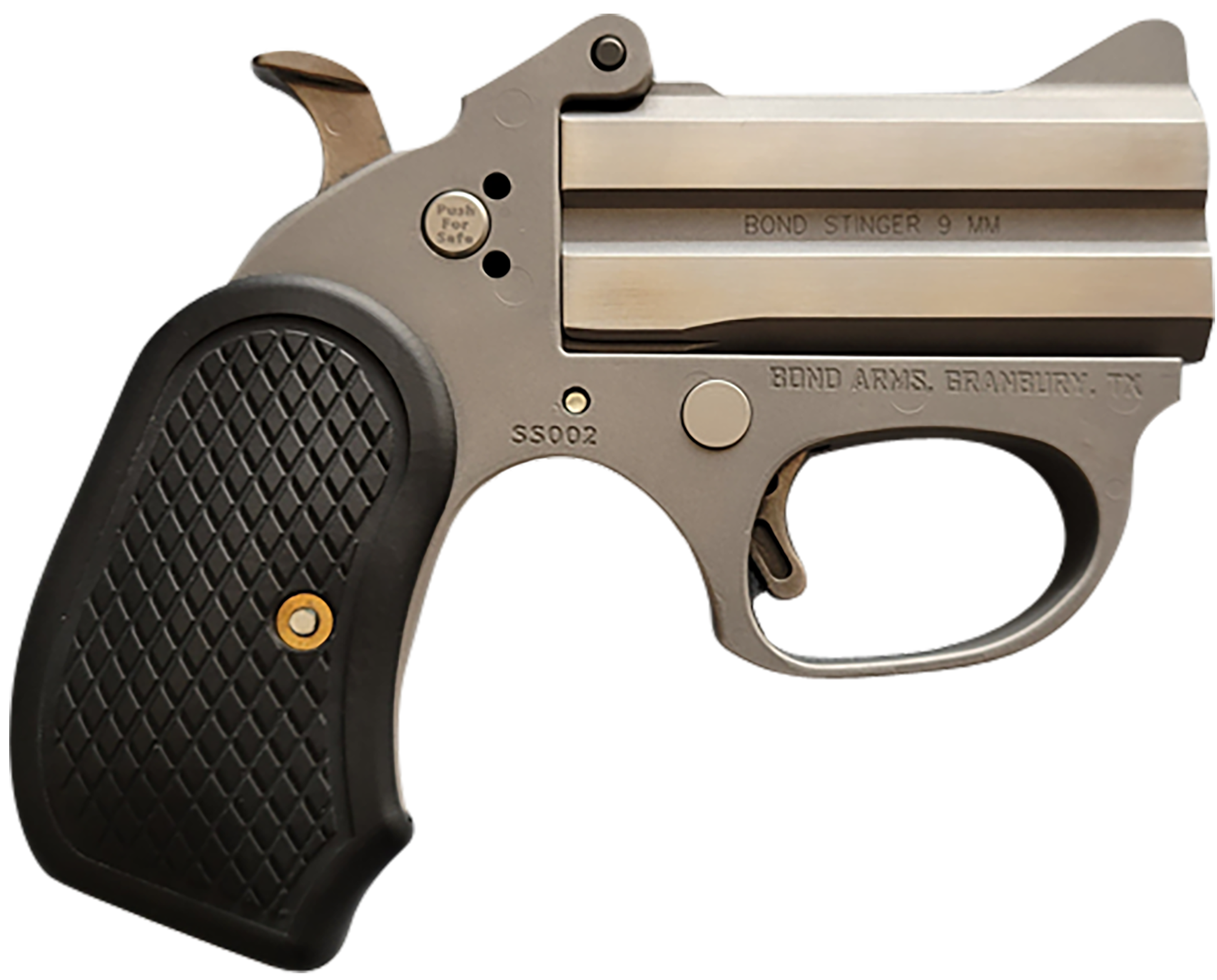 Bond Arms BAHB Honey B Stinger RS 22 LR 2rd Shot 3" Matte Stainless Steel Frame Black Extended B6 Resin Grips Right Hand