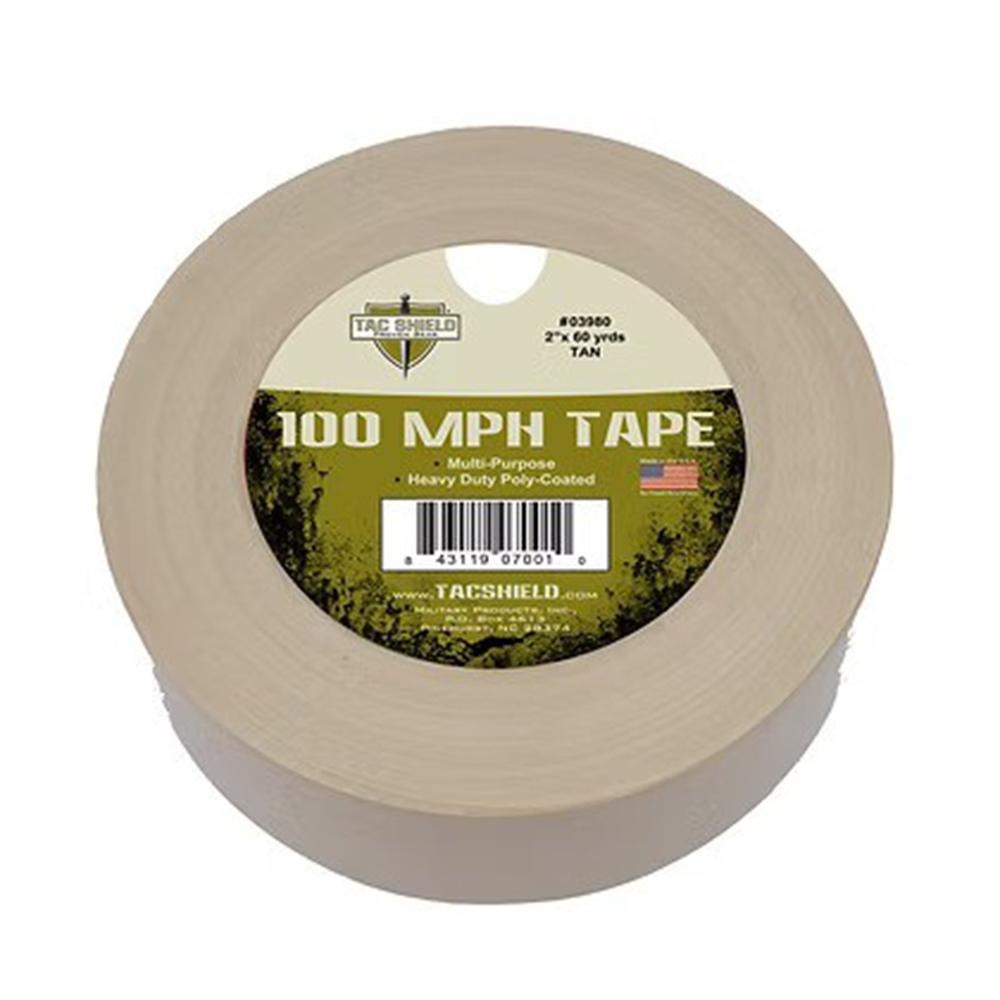 Tacshield 100 MPH Heavy Duty Tape 60 Yards Tan