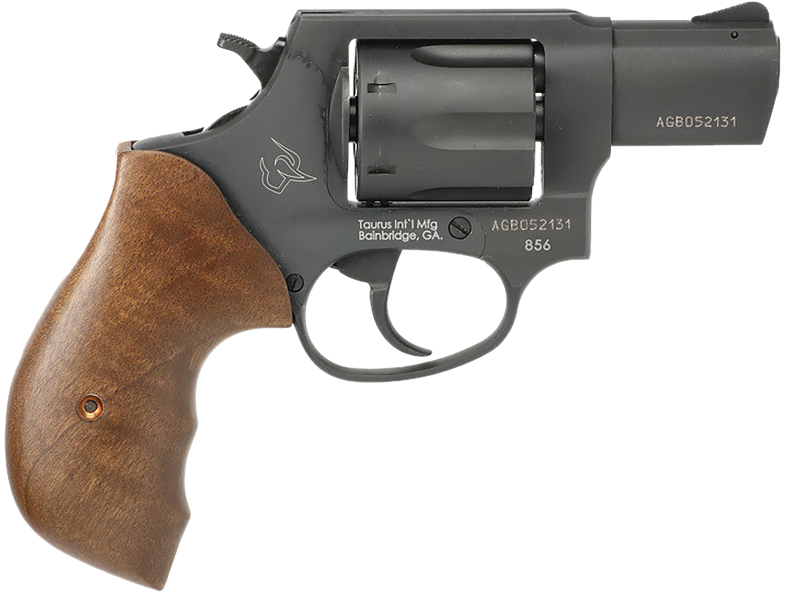 Taurus 2-85621TW 856 *CA Compliant Small 38 Special 6 Shot 2" Matte Black Carbon Steel Barrel, Cylinder & Frame, Black Grip, Transfer Bar Safety, Exposed Hammer