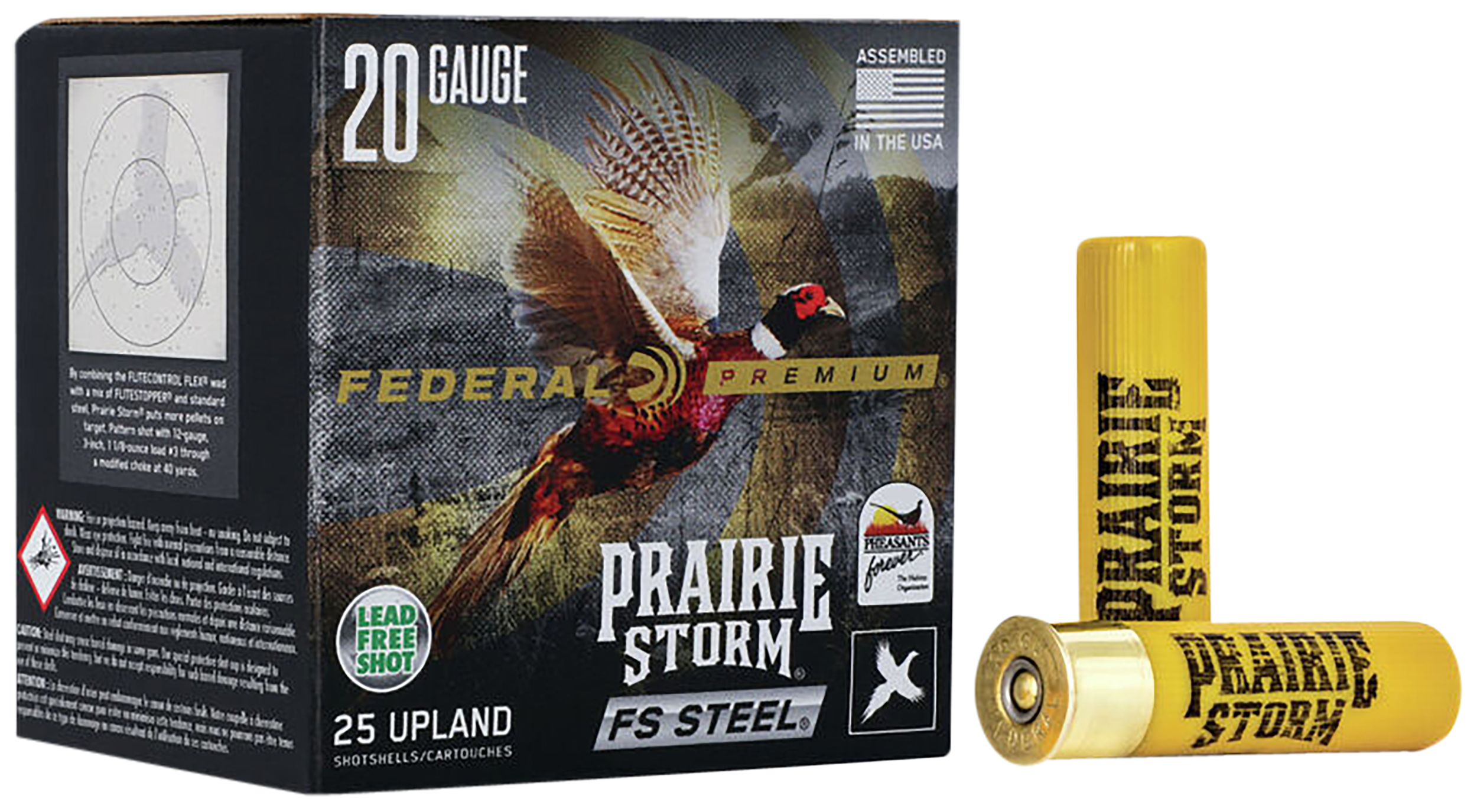 Federal PFSX207FS4 Premium Prairie Storm FS 20Gauge 3" 7/8oz 4Shot 25 Per Box/10 Case