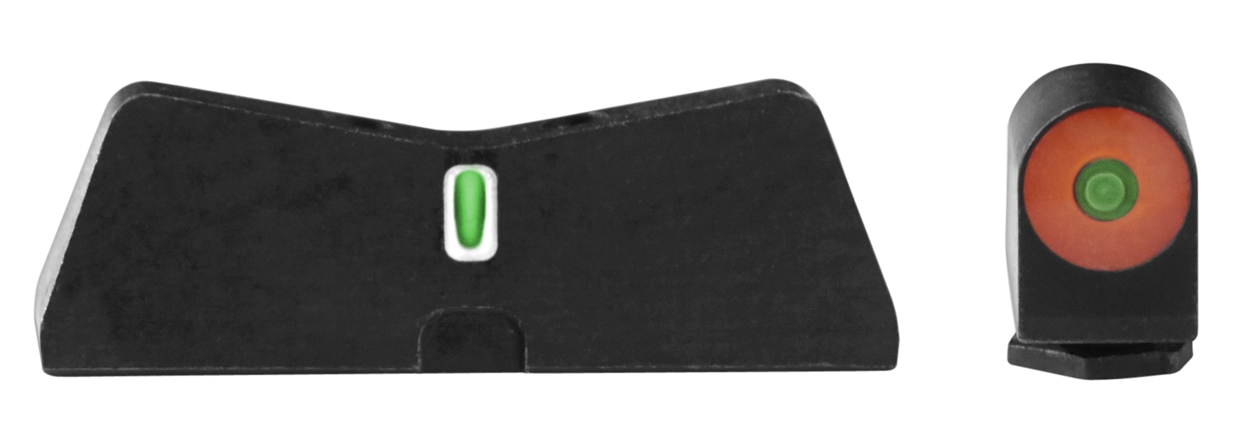 XS Sights GL0009S5N DXT2 Big Dot Night Sights fits Glock Black | Green Tritium Orange Outline Front Sight Green Tritium White Outline Bar Rear Sight