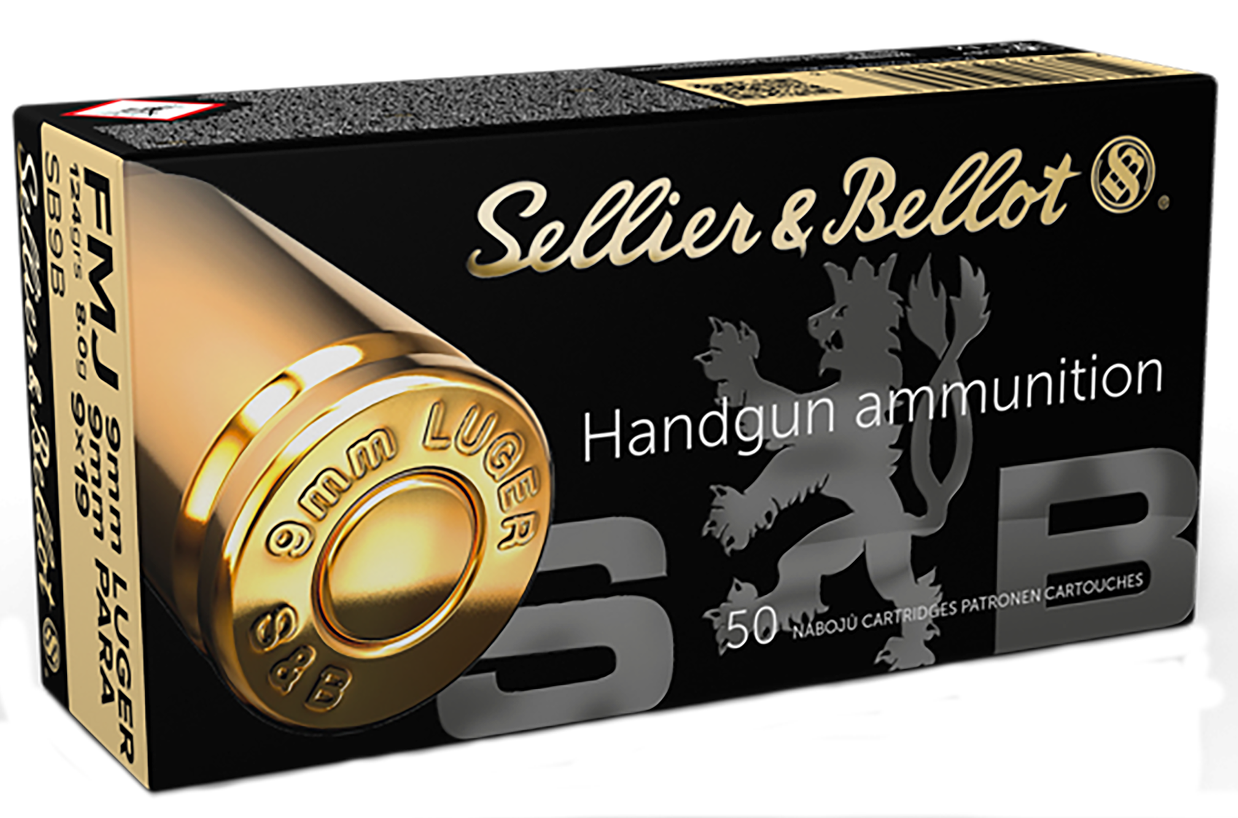 Sellier & Bellot SB9B Handgun  9mmLuger 124gr Full Metal Jacket 50 Per Box/20 Case