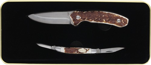 UNCLE HENRY KNIFE FIXED/FOLDER COMBO GIFT TIN PROMO Q4 25'<