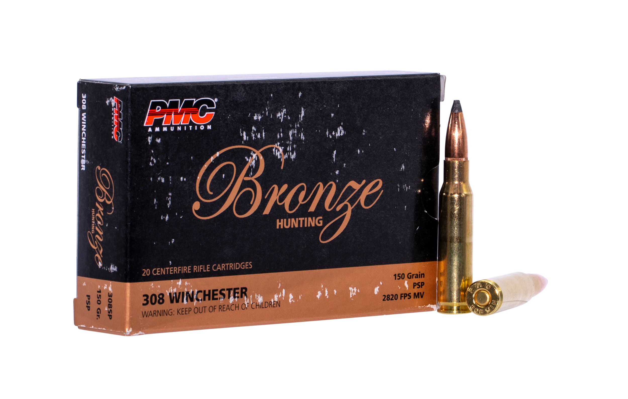 PMC 308SP Bronze  308Win 150gr Pointed Soft Point 20 Per Box/10 Case