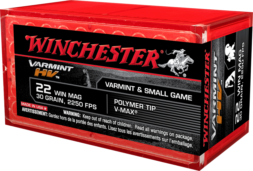 Winchester Ammo S22M2PT Varmint HV  22WMR 30gr Hornady V Max 50 Per Box/20 Case
