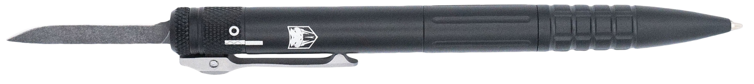 CobraTec Knives CNCOTFPBLKGEN2 Tactical Pen Gen II Black Aluminum D2 Steel Blade, Includes Pocket Clip