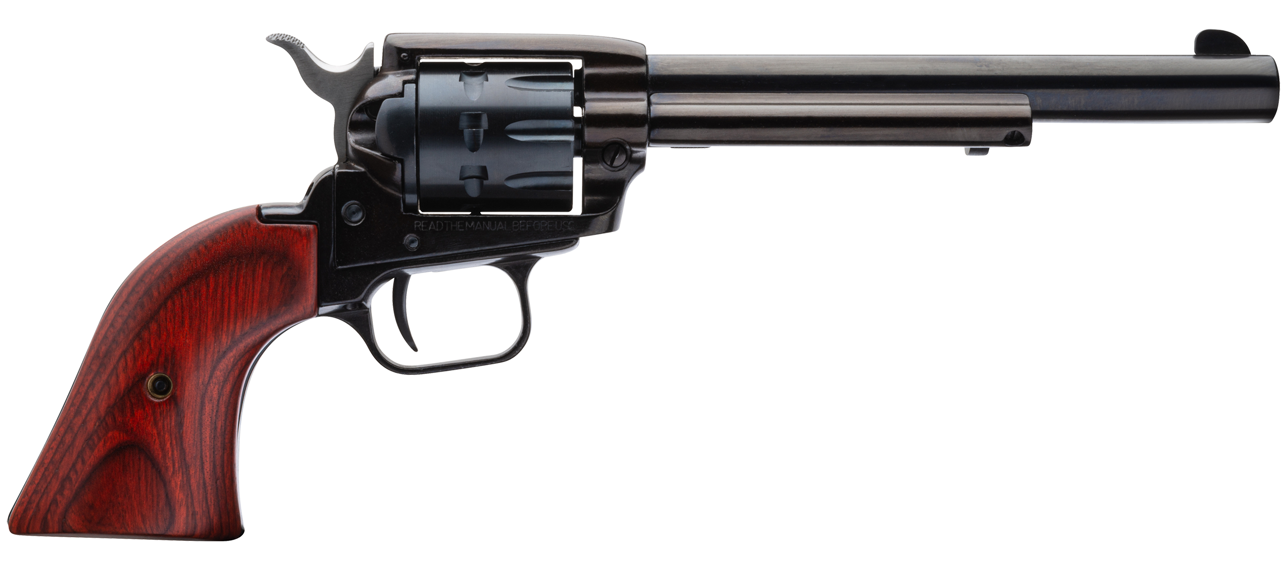 Heritage Mfg RR22999MB6 Rough Rider  22 LR 22 WMR 9 Shot, 6.50" Black Steel Barrel, Black Zinc Alloy Frame, Black Cylinder, Cocobolo Grip, Hammer/Thumb Safety, Exposed Hammer