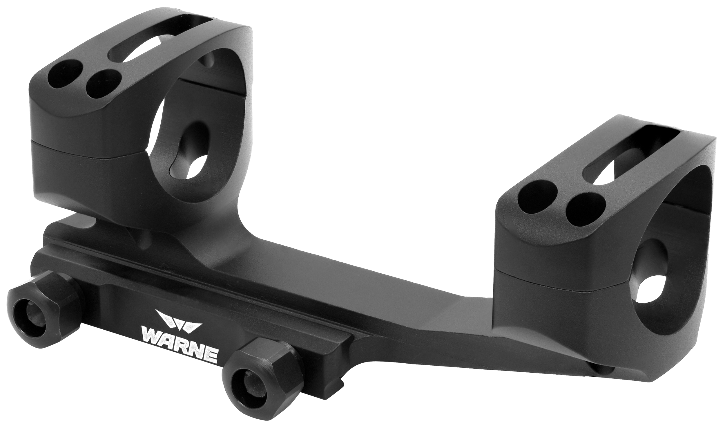 Warne XSKEL1TW X-SKEL Scope Mount/Ring Combo Black Anodized 1" 0 MOA