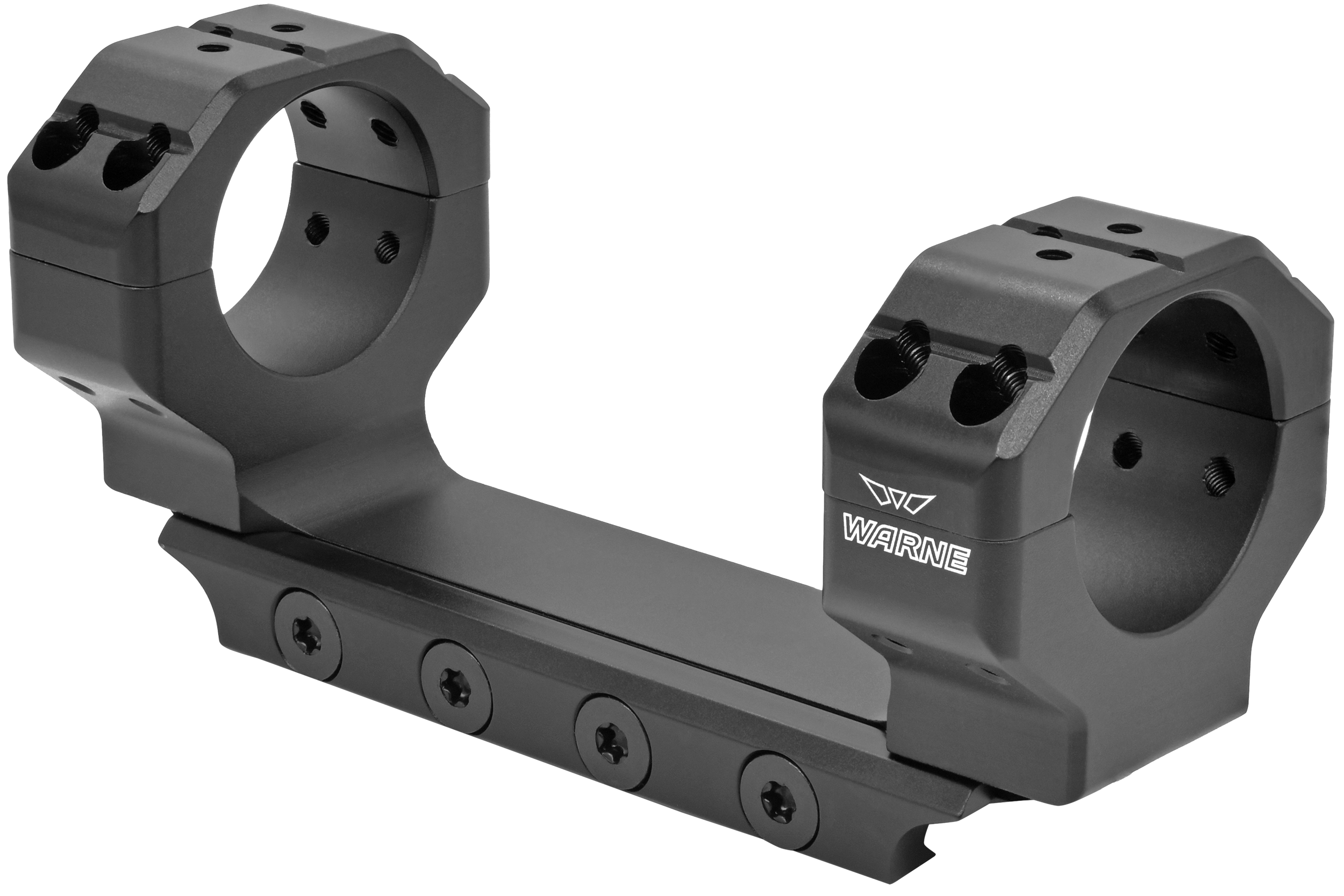 Warne 7817M Precision Mount Scope Mount/Ring Combo Black Anodized 30mm 0 MOA
