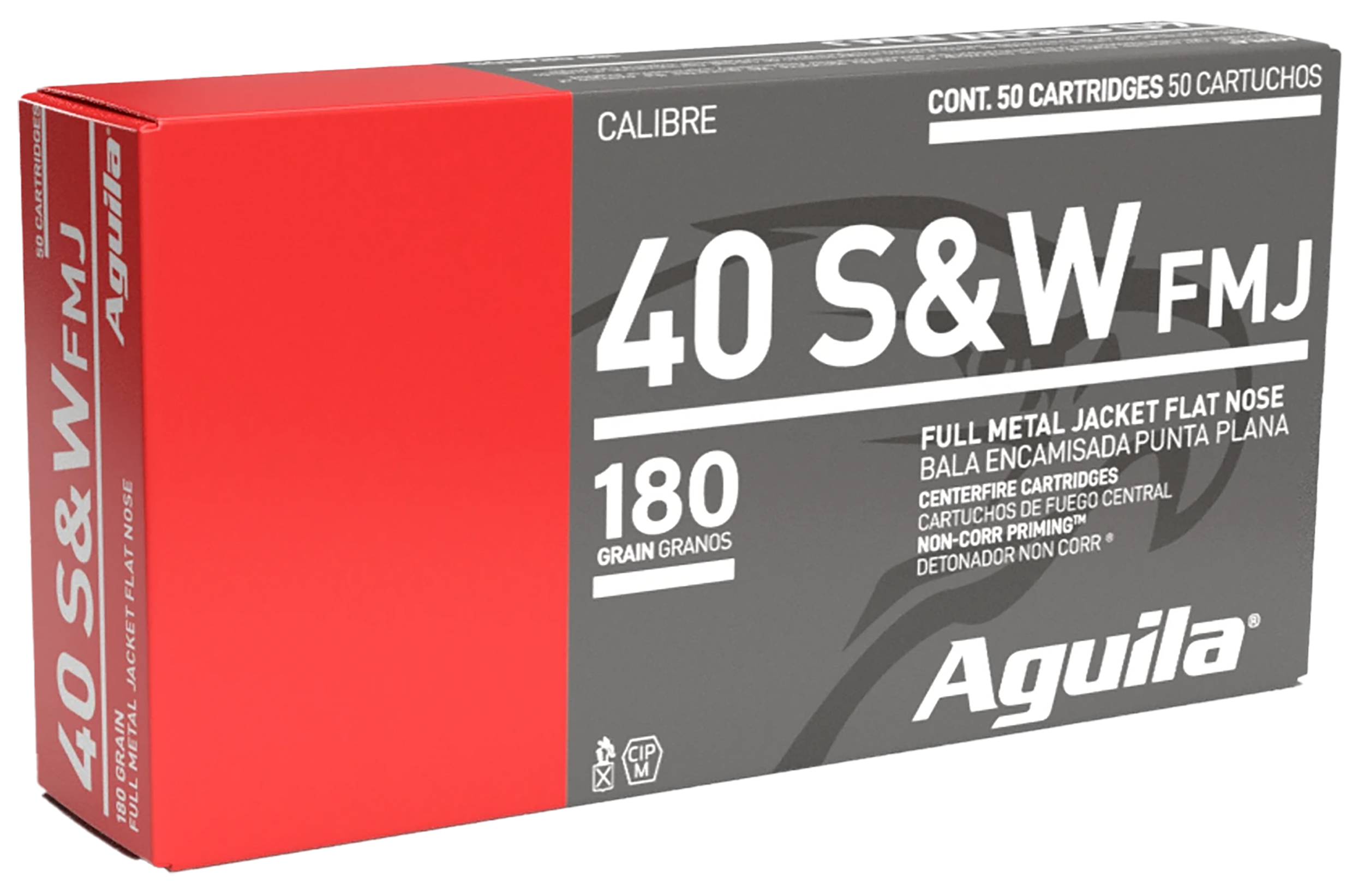 Aguila 1E402110 40S&W 180gr Full Metal Jacket 50 Per Box/20 Case