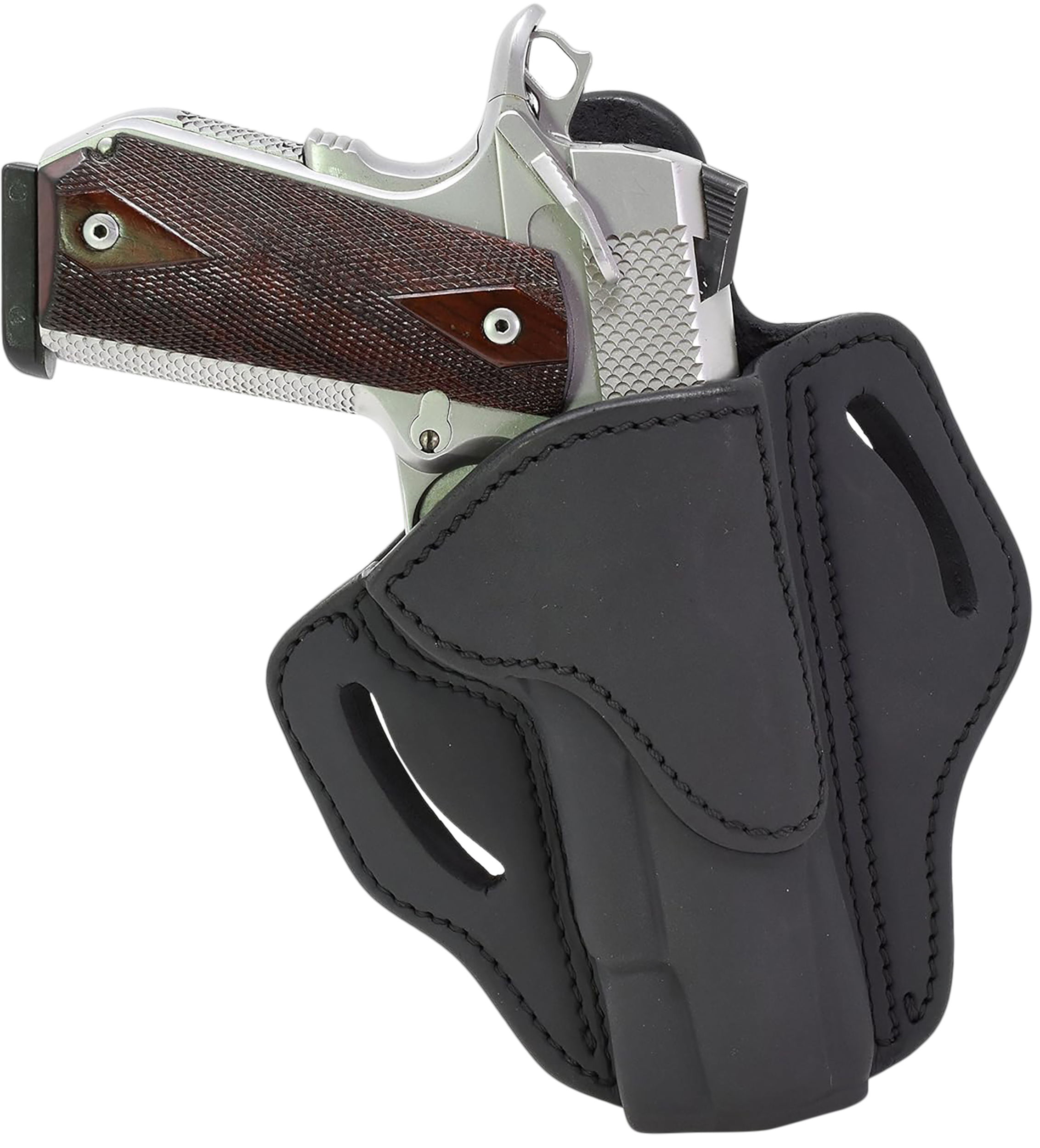 1791 Gunleather BH1SBLR BH1  OWB 01 Stealth Black Leather Belt Slide Fits 4-5" 1911
