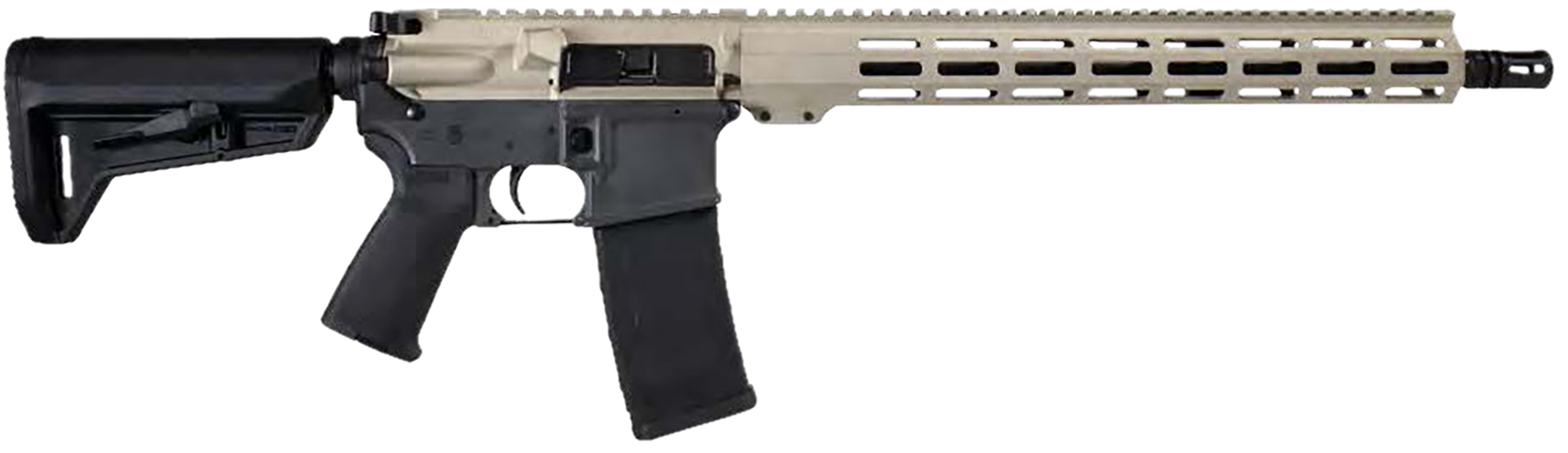 Shark Coast Tactical 300-055-1000-20 Badger  5.56 NATO 30+1 16" Black Nitride Threaded Barrel, Gray & Tan Cerakote Picatinny Rail Aluminum Receiver, Magpul SL-K Black Polymer Stock, Black Polymer Grip