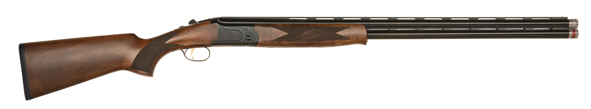 Mossberg 75473 Gold Reserve  Full Size 12 Gauge Break Open 3" 2rd 30" Blue Polished Over/Under Vent Rib Barrel, Black Polished Engraved Stainless Steel Receiver, Fixed Black Walnut Stock, Right Hand