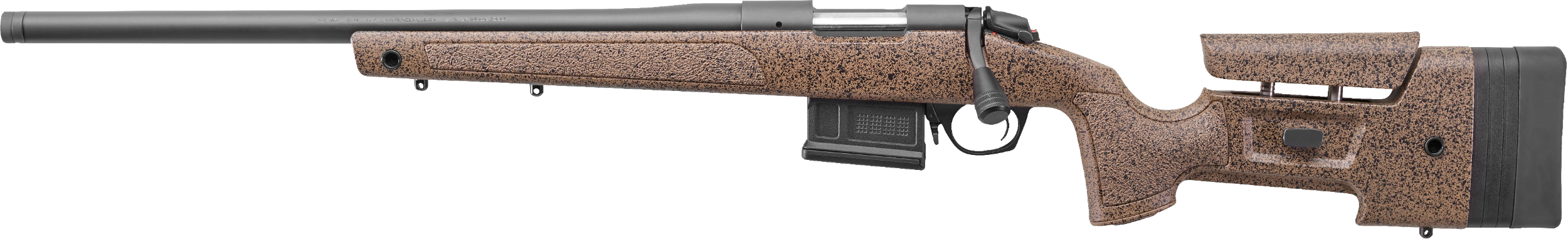 Bergara Rifles B14S354LC B-14 HMR 22-250 Rem 5+1 24" Graphite Black Cerakote Barrel, Black Speckled Brown Molded w/Mini-Chassis, Adjustable LOP & Cheek Piece Stock, Left Hand