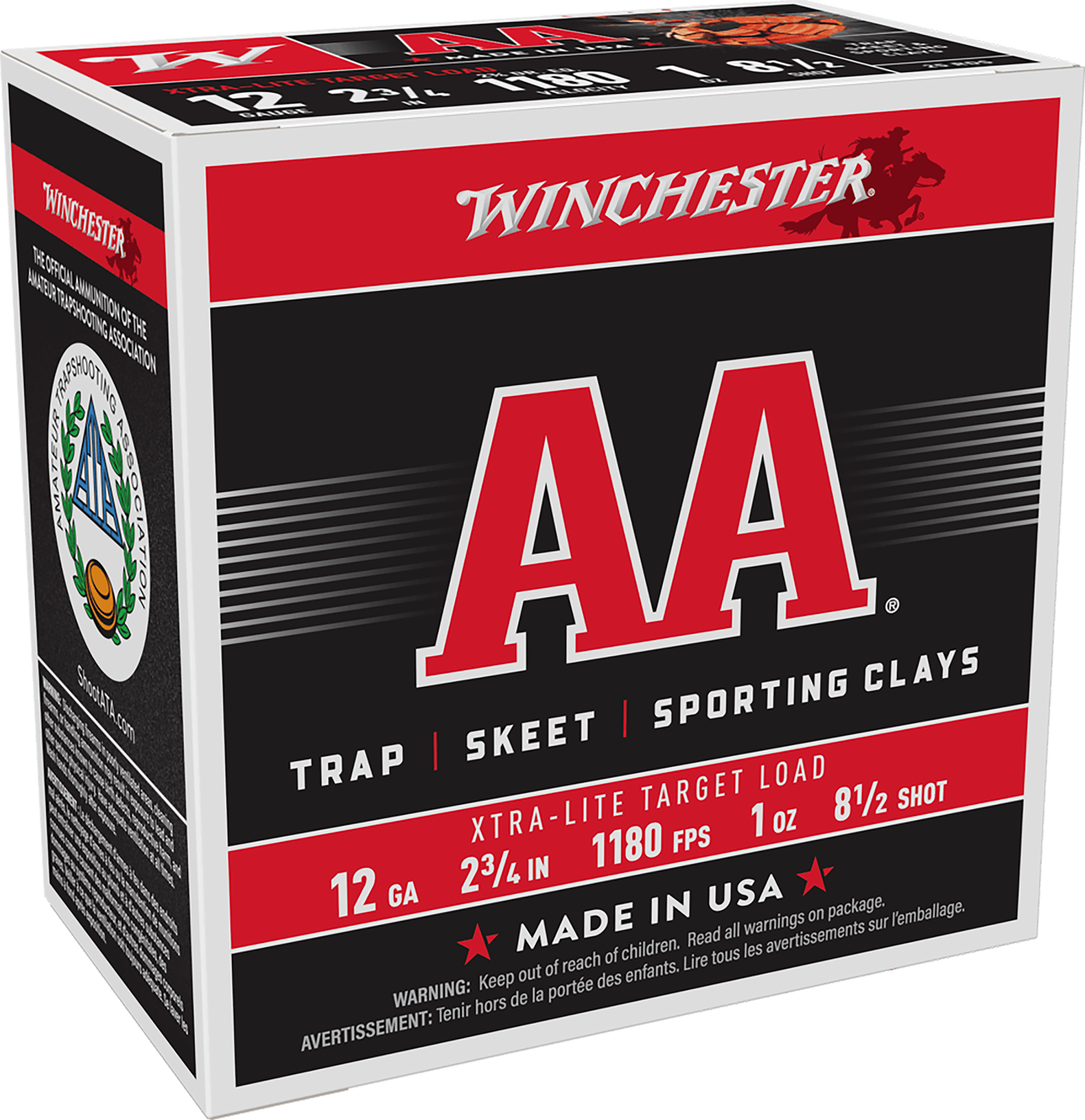 Winchester Ammo AAL1285 AA Xtra-Lite 12Gauge 2.75" 1oz 8.5Shot 25 Per Box/10 Case