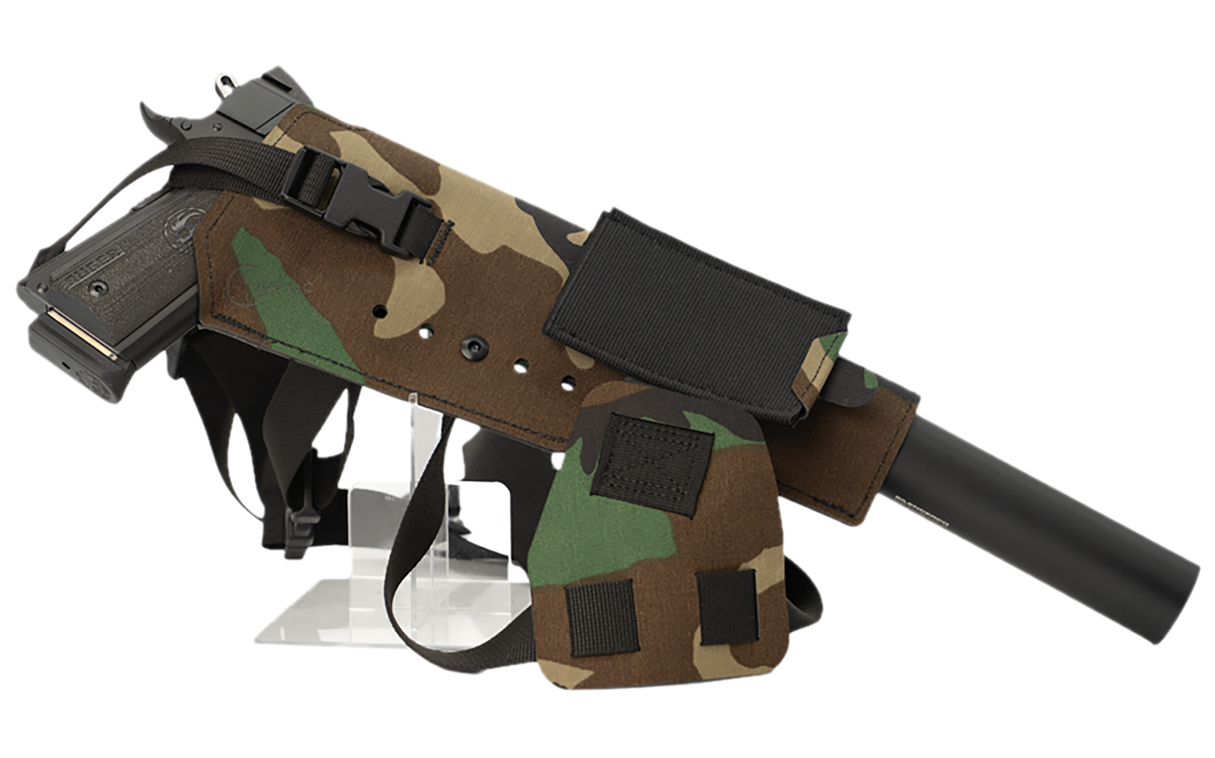 Cole-tac VWX111 Varmint Wrangler XL Pistol Holder Chest M81 Woodland Right Hand