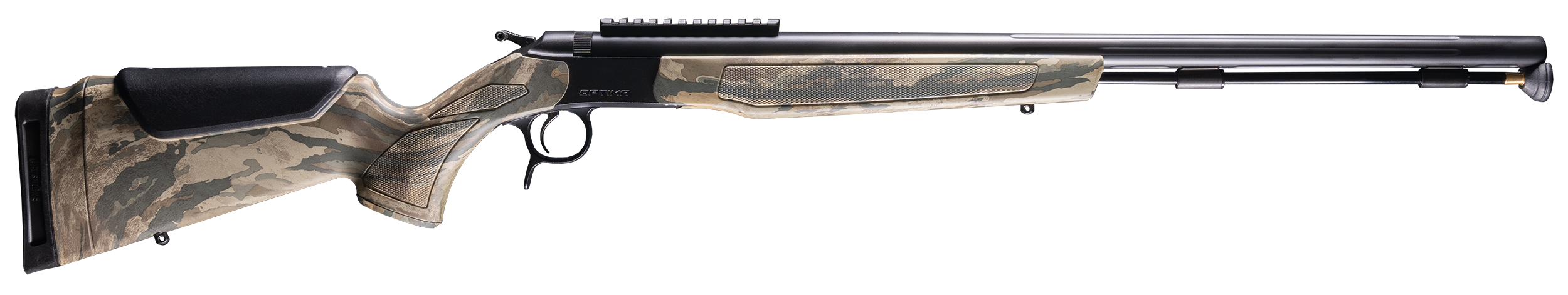 CVA PR2047NM Optima  50 Cal 26" Black Nitride Fluted Barrel, 0 MOA Picatinny Rail, Black Steel Receiver, Fixed Realtree Legacy Synthetic Stock