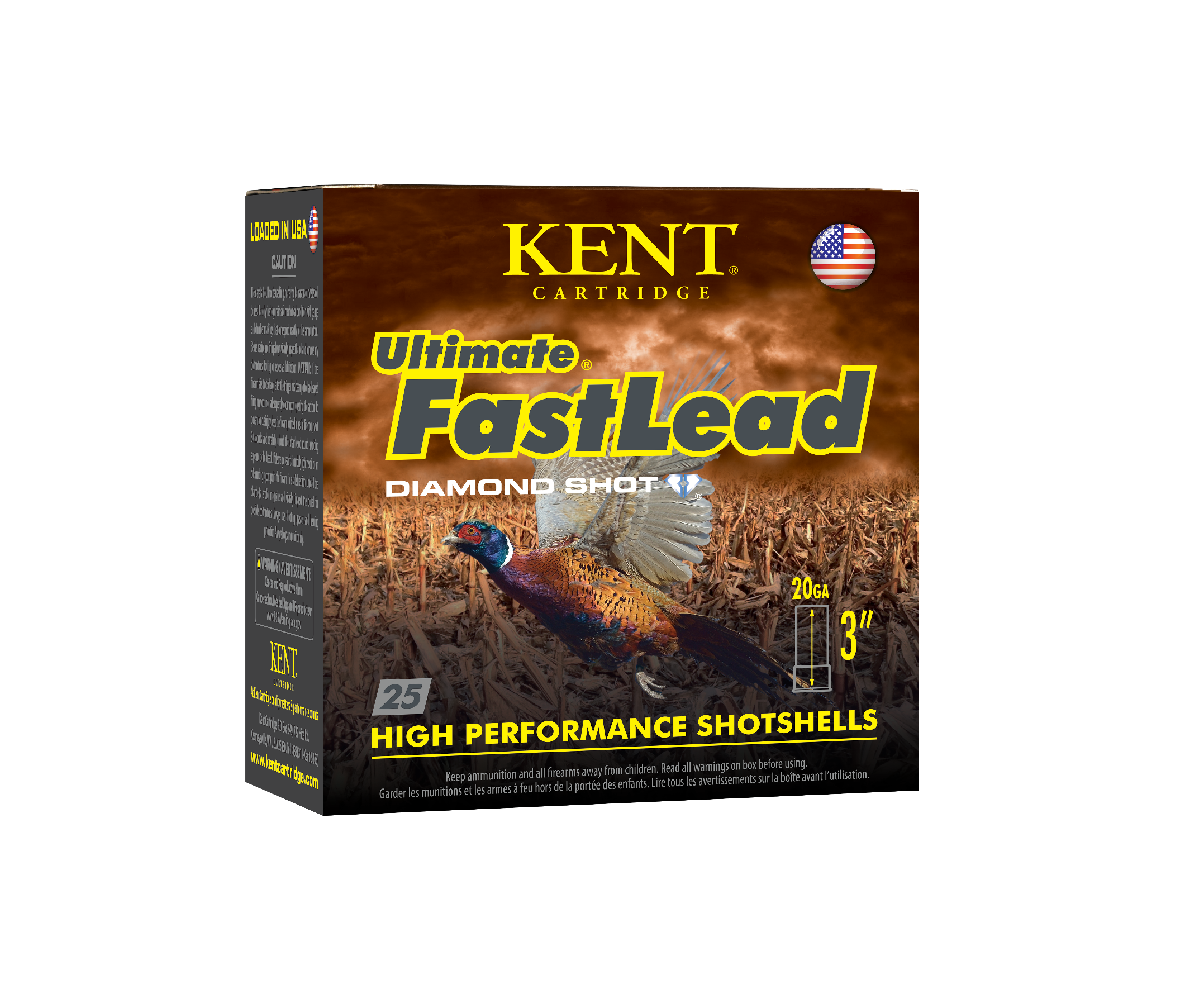 Kent Cartridge K203UFL366 Ultimate Fast Lead 20Gauge 3" 1 1/4oz 6Shot 25 Per Box/10 Case