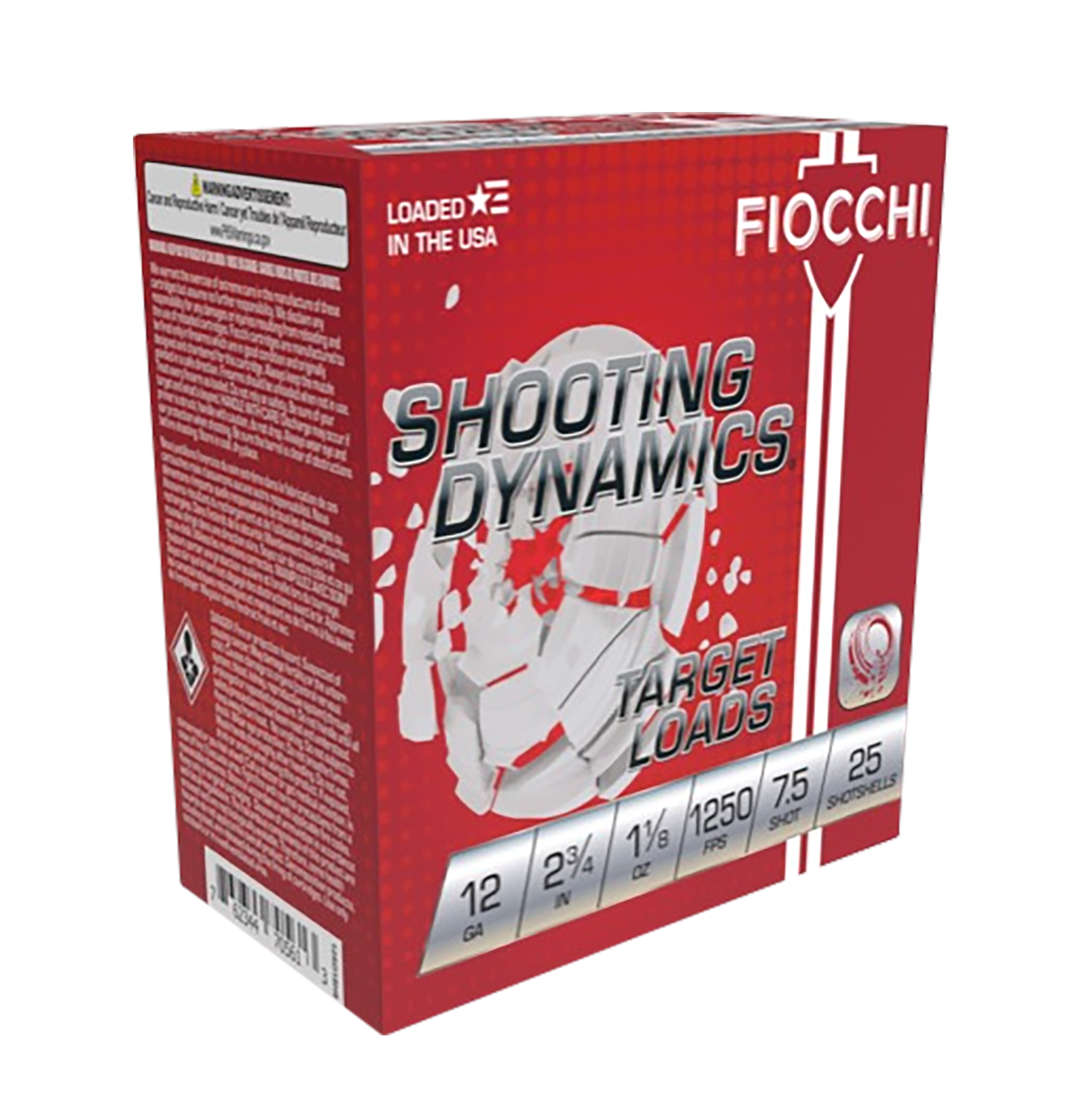 Fiocchi 12SD18X7 Shooting Dynamics 12Gauge 2.75" 1 1/8oz 7.5Shot 25 Per Box/10 Case