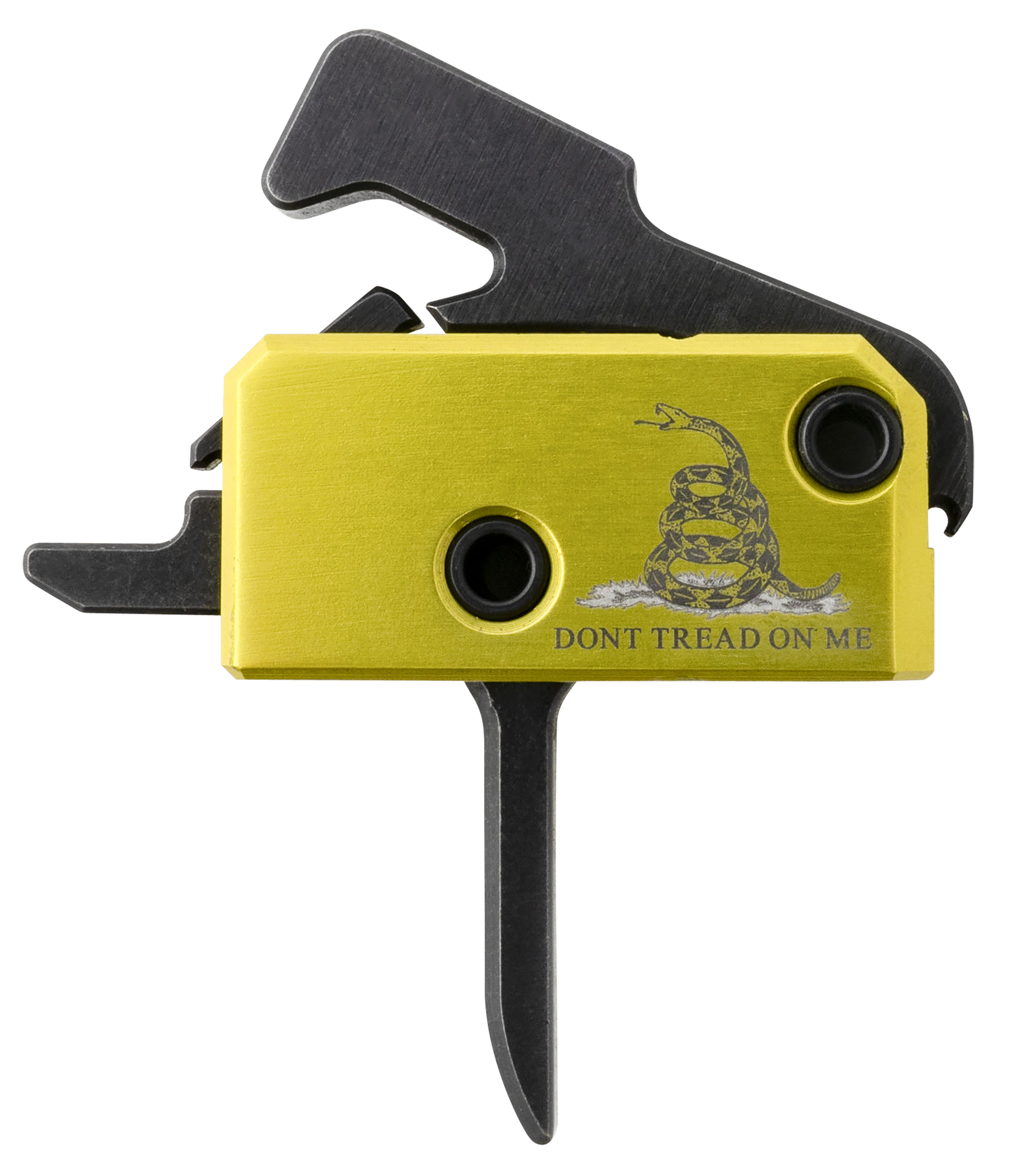 Rise Armament RA140FDTOM Don't Tread on Me Trigger Assembly Single-Stage Flat Trigger with 3.50 lbs Draw Weight, Don't Tread on Me Flag Finish for AR-Platform