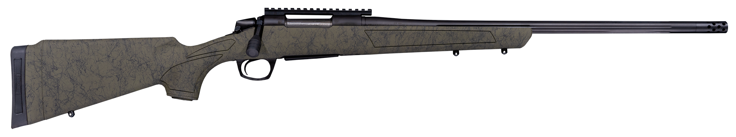 CVA CR3985G Cascade XT Full Size 450 Bushmaster 4+1 22" Graphite Black Cerakote Steel Threaded Barrel, OD Green Adj w/Soft Touch Synthetic Stock