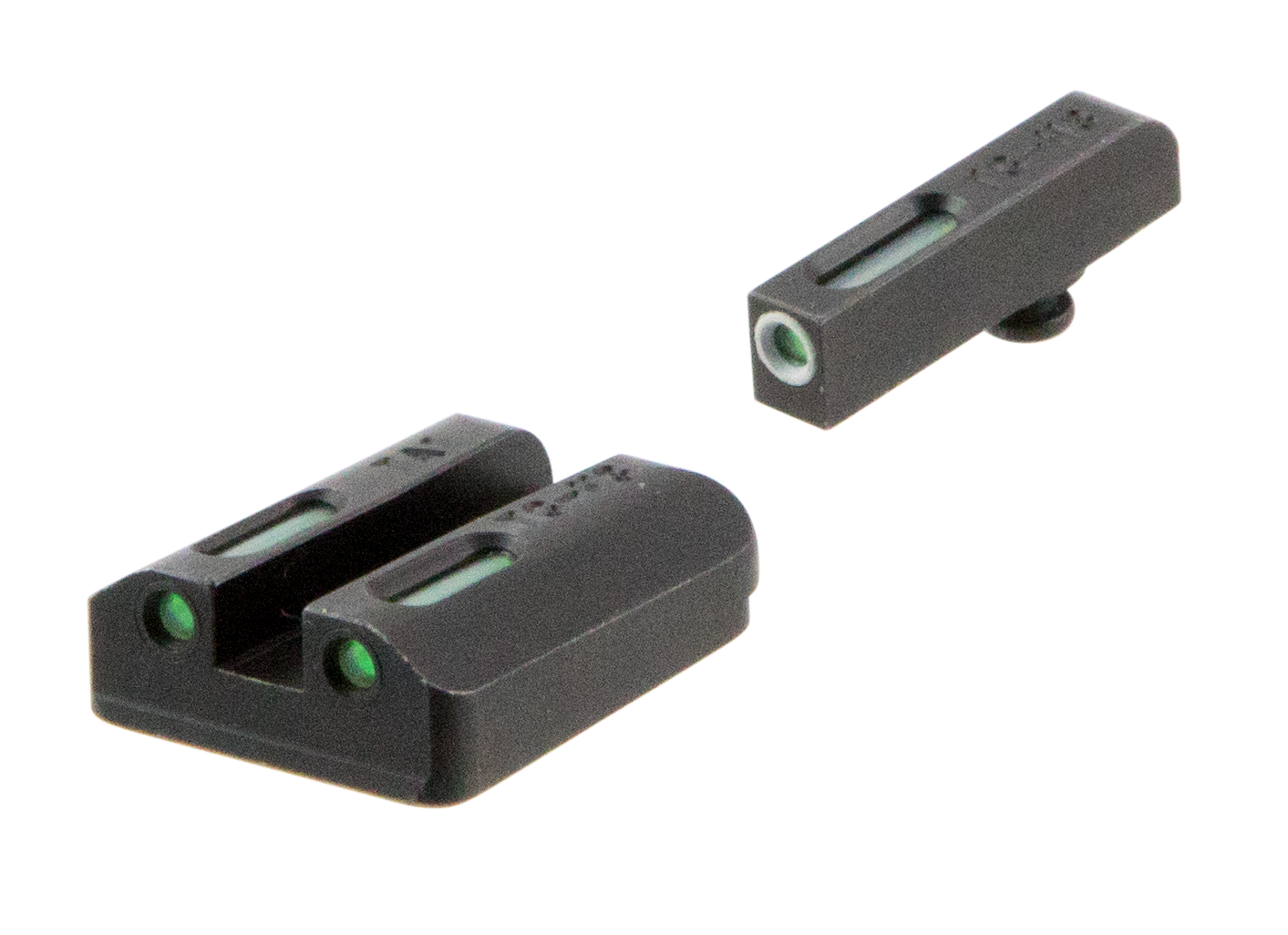 TruGlo TG13TA2A TFX  Black | Green Tritium & Fiber Optic White Outline Front Sight Green Tritium & Fiber Optic Rear Sight