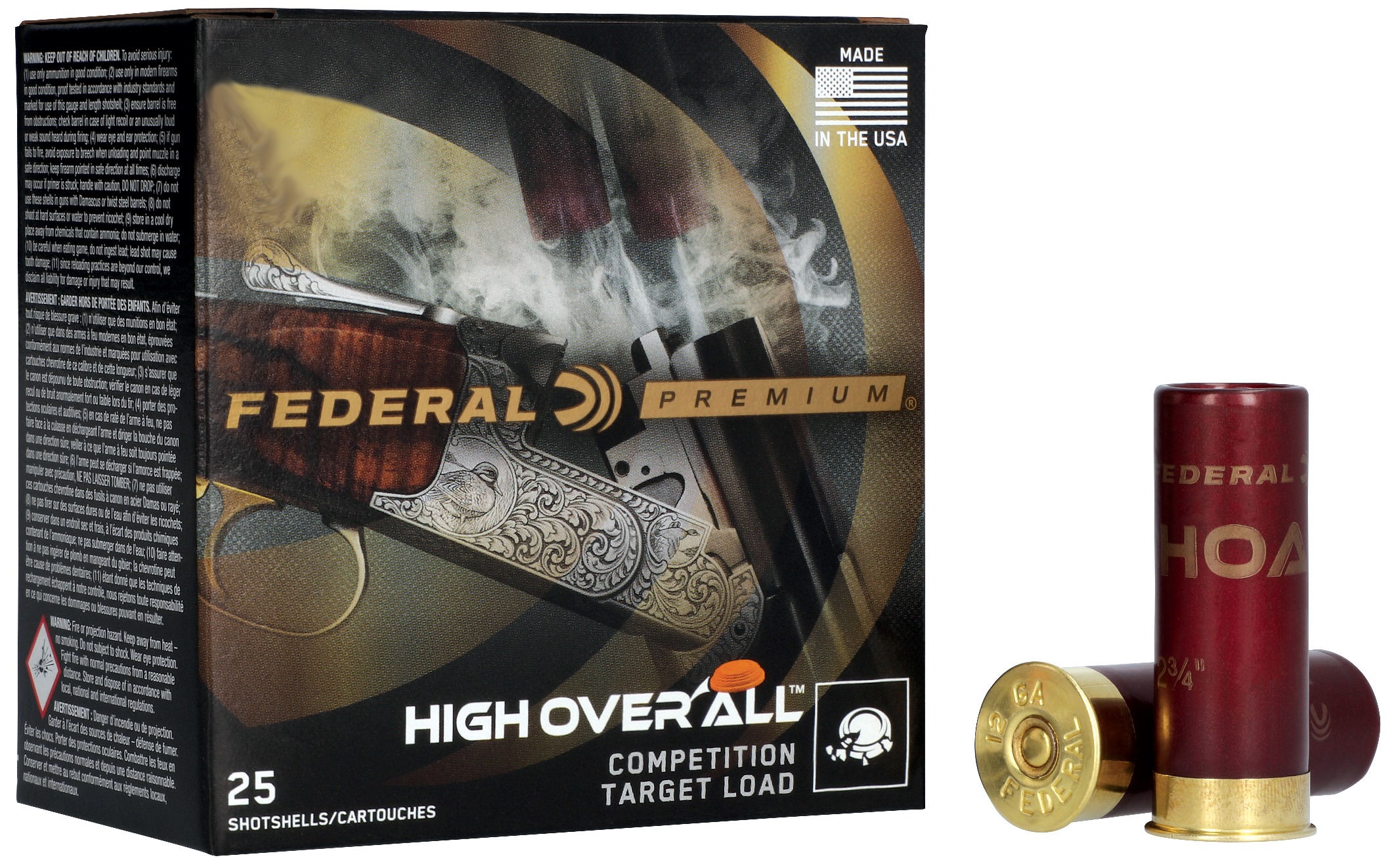 Federal HOA410H85 Premium High Over All 410Gauge 2.50" 1/2oz 8.5Shot 25 Per Box/10 Case