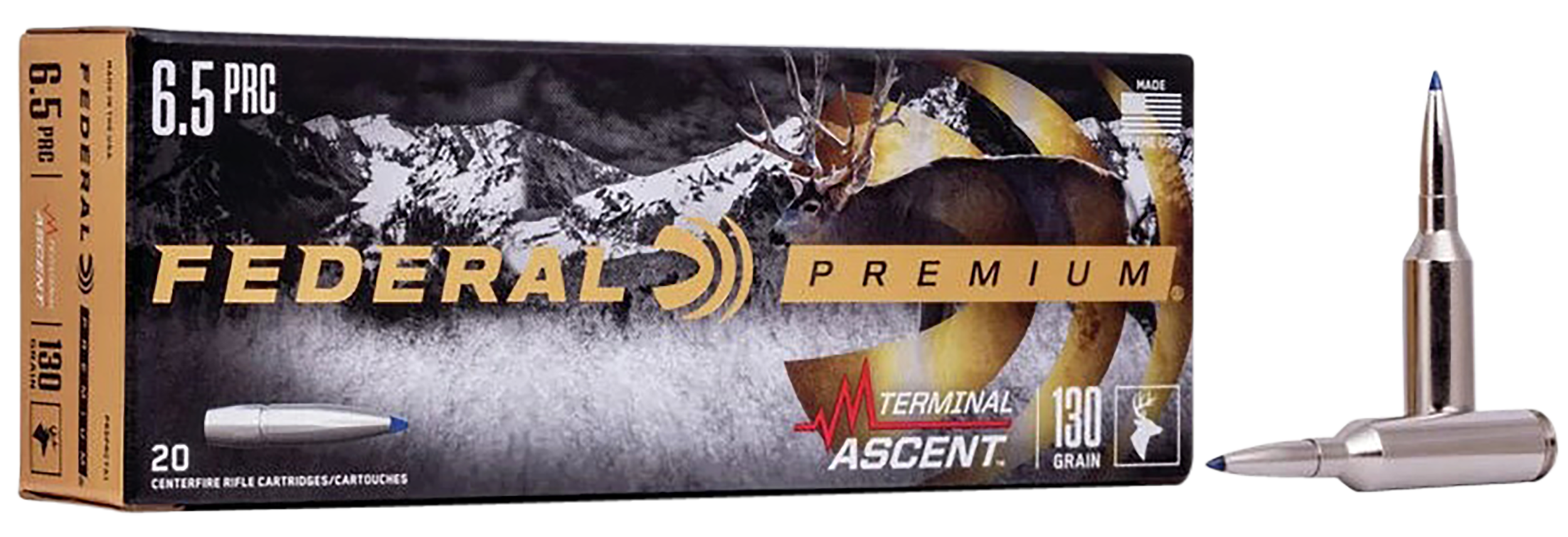 Federal P65PRCTA1 Premium Terminal Ascent 6.5PRC 130gr 20 Per Box/10 Case