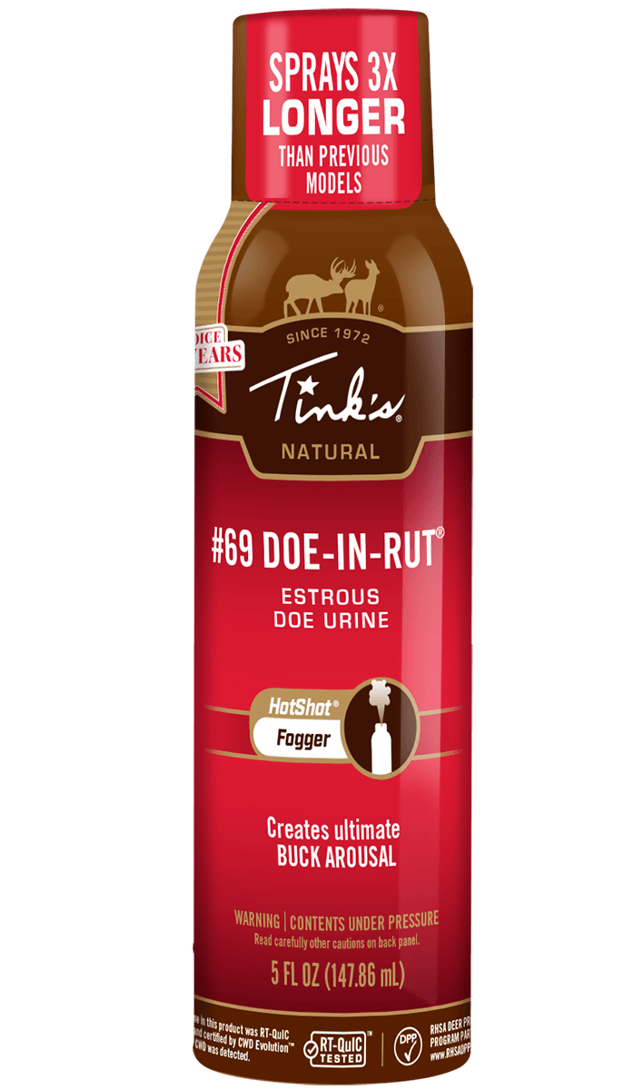 Tinks W5500 #69 Doe-In-Rut Estrous Fogger Deer Attractant Doe In Estrus Scent 5 oz Aerosol