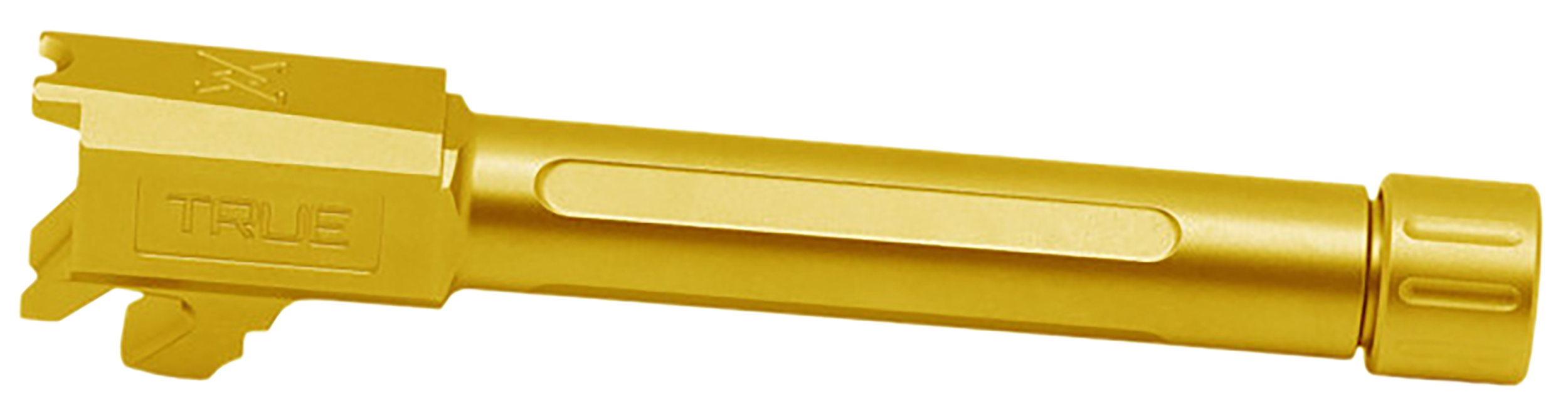 True Precision Inc TPSHCPBXTG Springfield  9mm Luger 3.70" Threaded Gold TiN Stainless Steel, Fits Springfield Hellcat Pro