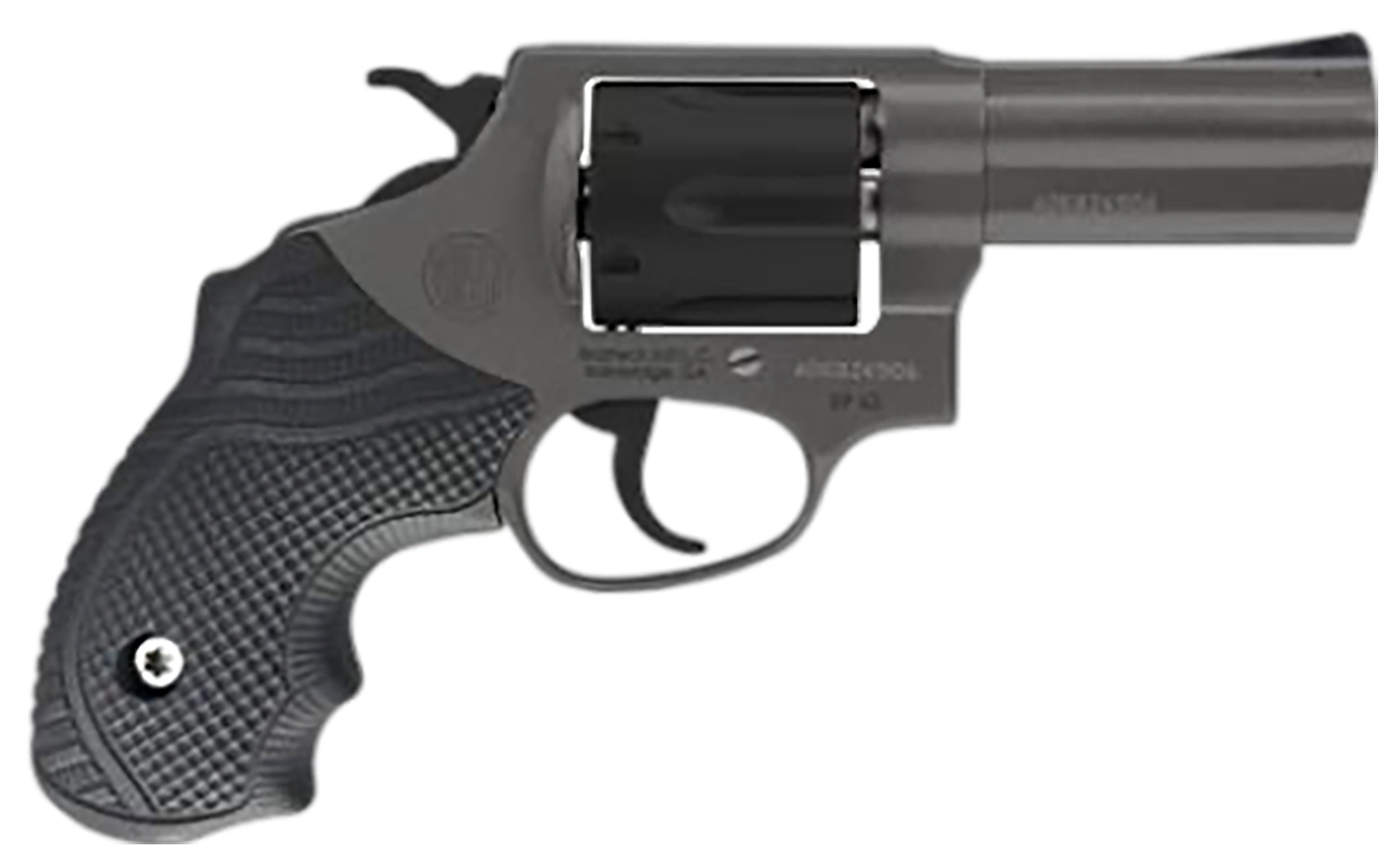 Rossi 2RP631CLOK RP63  Small Frame 357 Mag/38 Special +P 6rd 3" Tungsten Cerakote Stainless Steel Barrel, Matte Black Cylinder, Tungsten Cerakote Stainless Steel Frame, Black LOK Grip
