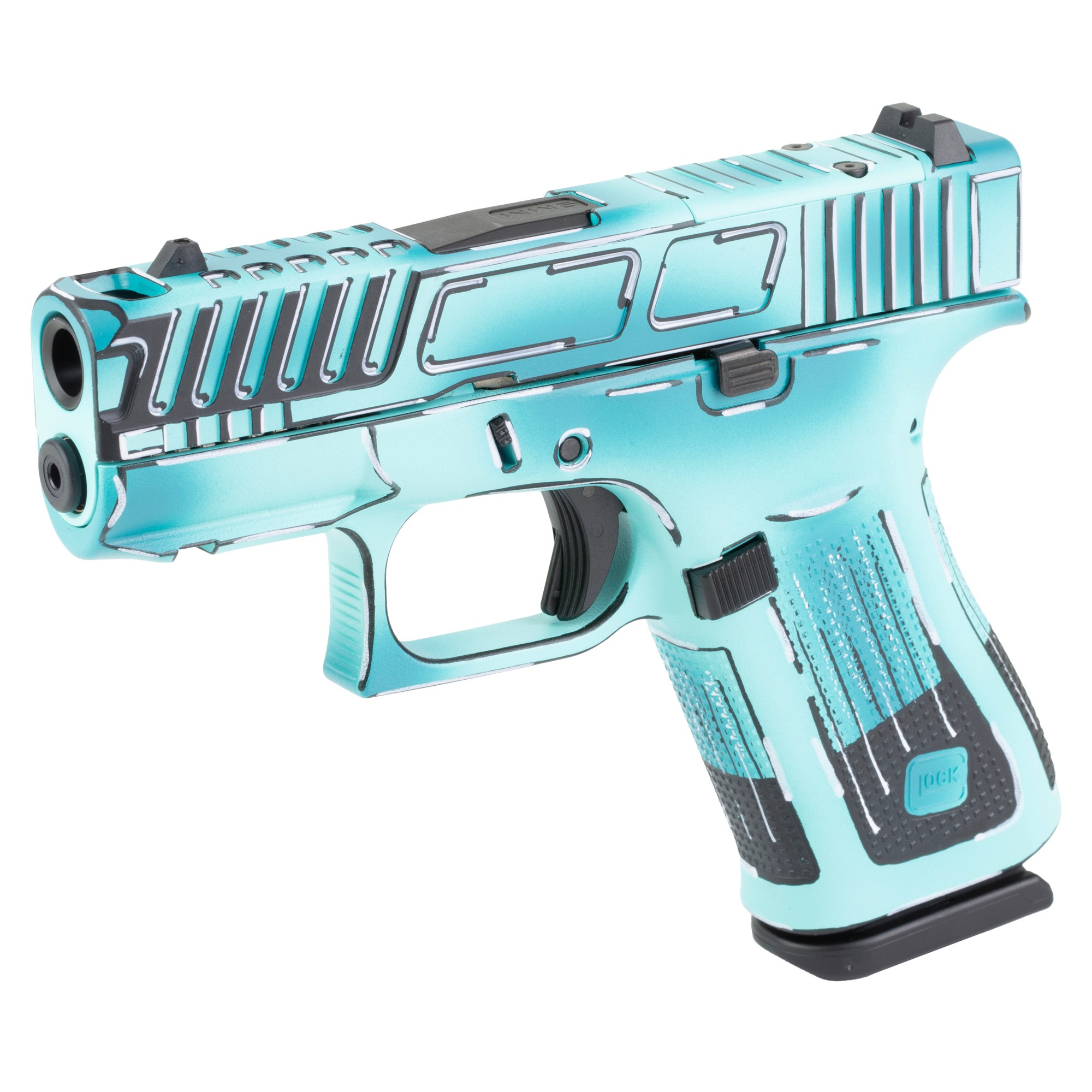 GLOCK 43X COMP 9MM 10RD ANIME BLUE