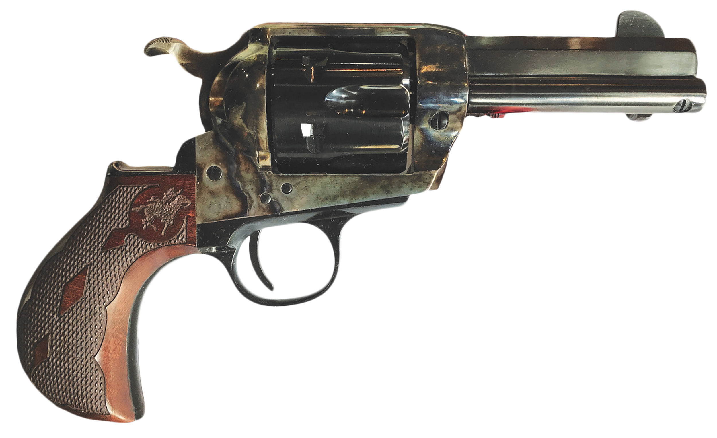Cimarron PP340MALO2 El Malo 2 357 Mag 38 Special 6 Shot 3.50" Color Case Hardened Octagon Barrel, Color Case Hardened Frame, Smooth Walnut Grip, Exposed Hammer