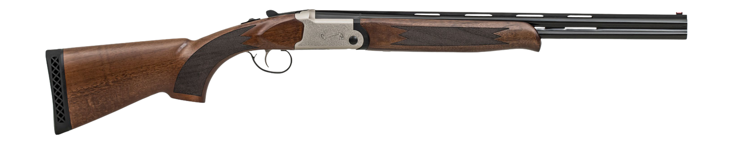 Crickett KSA4320F My First Shotgun Field 20 Gauge Break Open 3" 2rd 20" Over/Under Barrel, Engraved Silver Receiver, Fixed Walnut Stock, Right Hand