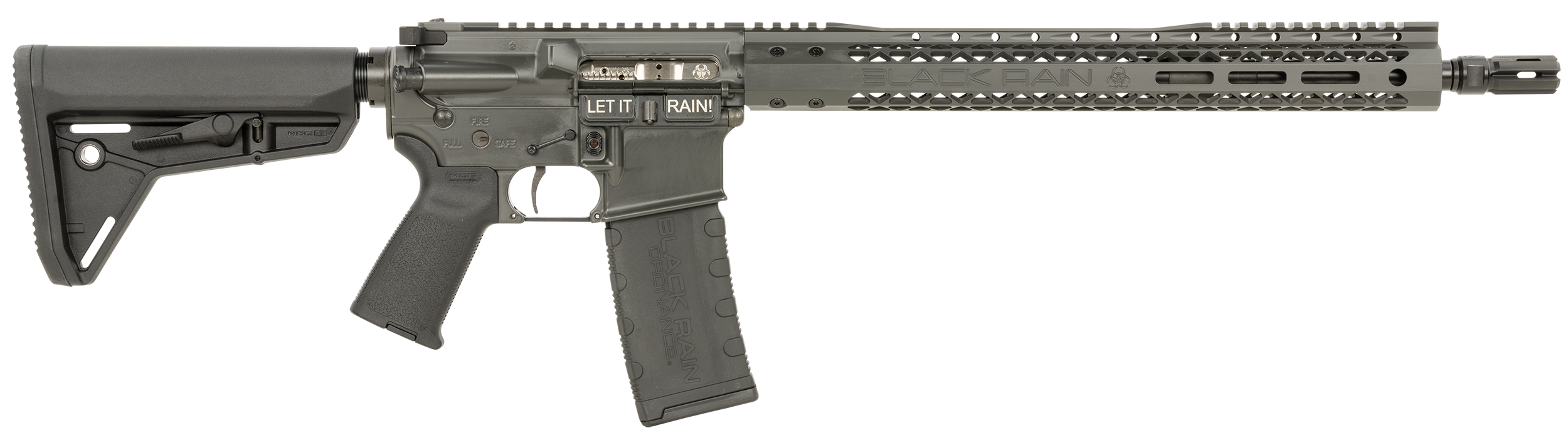 Black Rain Ordnance BROSSPSMK Spec 15+ SSP 5.56x45mm NATO 30+1 16", Smoke, 15" Slim M-LOK, Magpul Grip/Carbine Stock