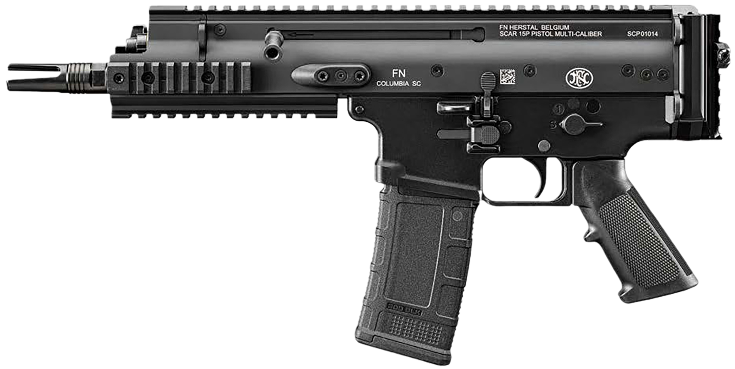 FN 38101242 SCAR 15P 300 Blackout 30+1 7.50" Black Chrome Lined Steel Barrel, Black Anodized Aluminum Picatinny Rail Receiver, Black Polymer Grip, Ambidextrous