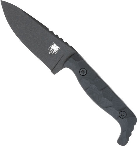 COBRATEC KINGPIN 4" FIXED BLD BLACK D2 STEEL W/KYDEX SHEATH!