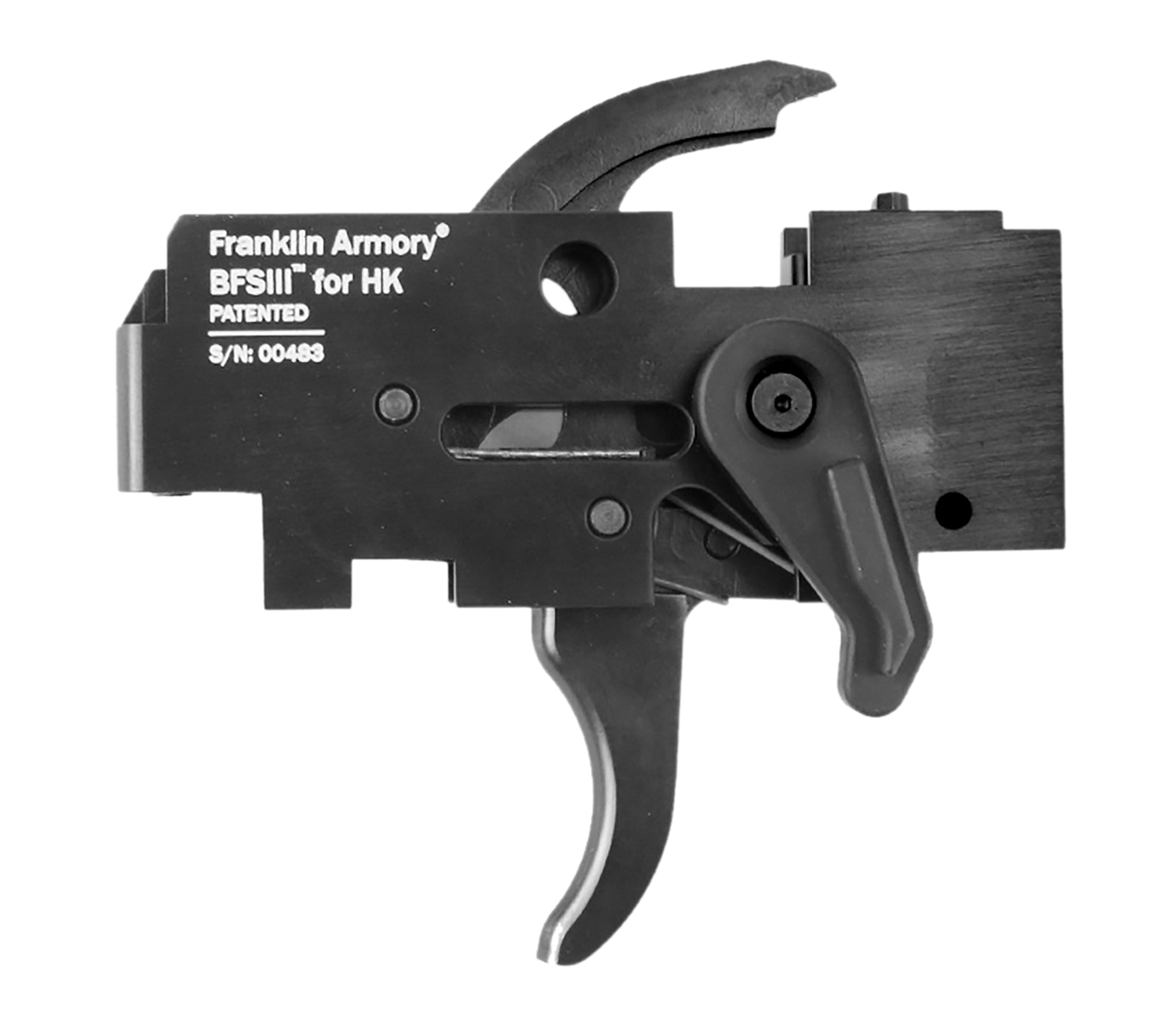 Franklin Armory 0550000BLK Binary Black Curved Trigger Fits HK 91/93 Ambidextrous