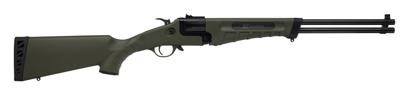 Savage Arms 23001 42 Takedown Full Size 22 WMR/410 Gauge 1rd 20" Black Satin Sporter Barrel, Satin Black Carbon Steel Receiver, OD Green Fixed Synthetic Stock, Ambidextrous