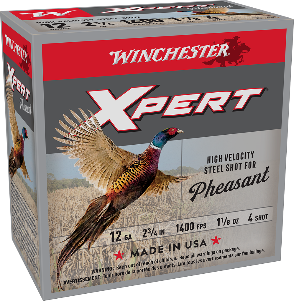 Winchester Ammo WEXP12H4 Xpert Pheasant Lead Free High Velocity 12Gauge 2.75" 1 1/8oz 4Shot 25 Per Box/10 Case