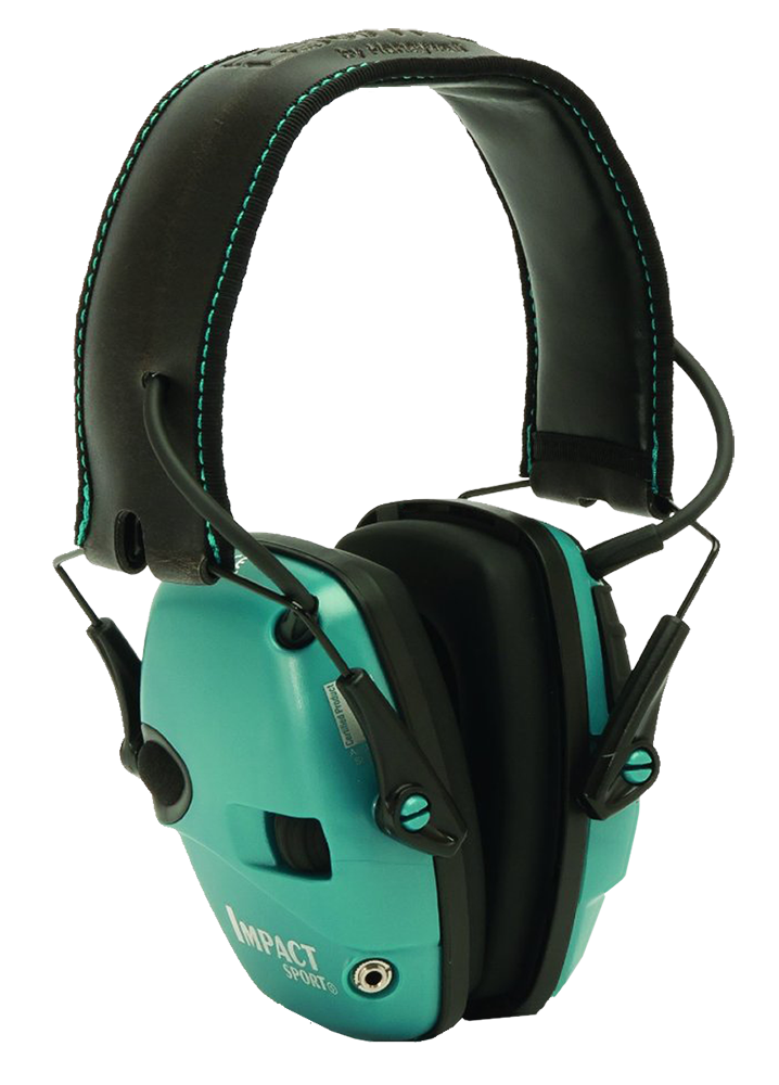 Howard Leight R02521 Impact Sport Electronic Muff 22 dB Over the Head Black/Teal Adult 1 Pair