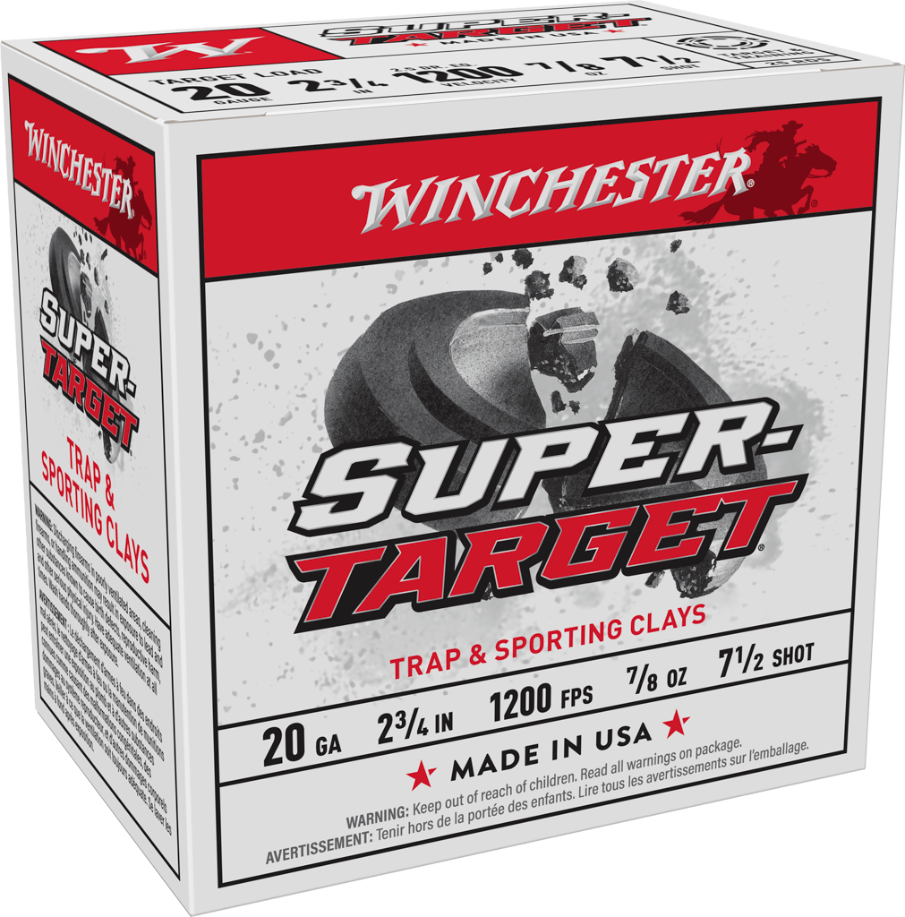 Winchester Ammo TRGT207 Super-Target  20Gauge 2.75" 7/8oz 7.5Shot 25 Per Box/10 Case