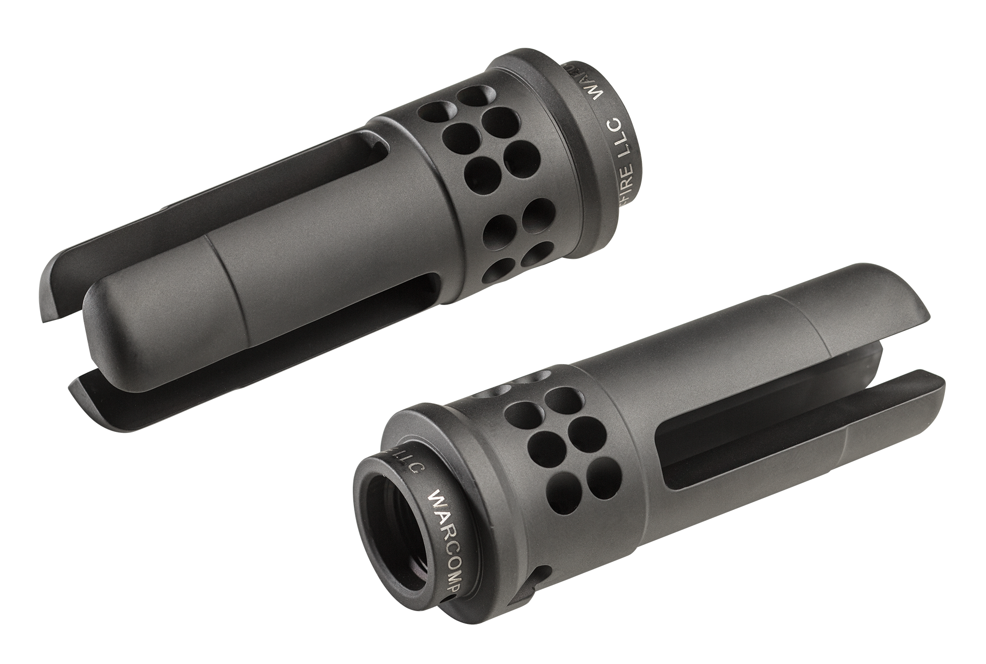 SureFire WARCOMP5561228 Warcomp QD Flash Hider 22 Cal (5.56mm) 1/2"-28 tpi, Open Tine 3-Prong, Ported Black Stainless Steel for AR/M4-Platform (SOCOM Suppressor Compatible)