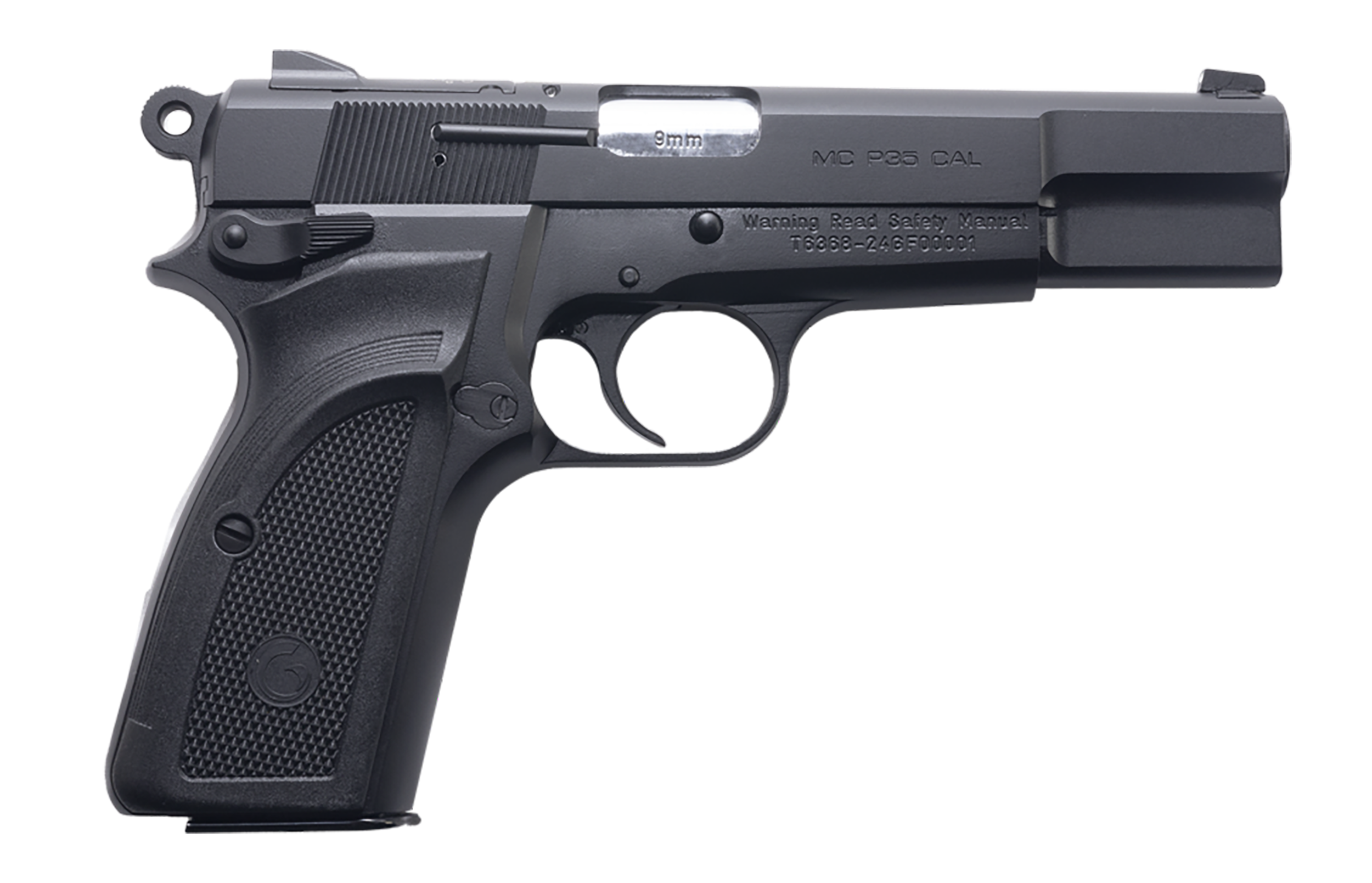 Girsan 390451 MCP 35 *CA Compliant 9mm Luger 10+1 4.87" Stainless Steel Barrel, Matte Black Serrated Steel Slide, Black Steel Frame, Textured Grip