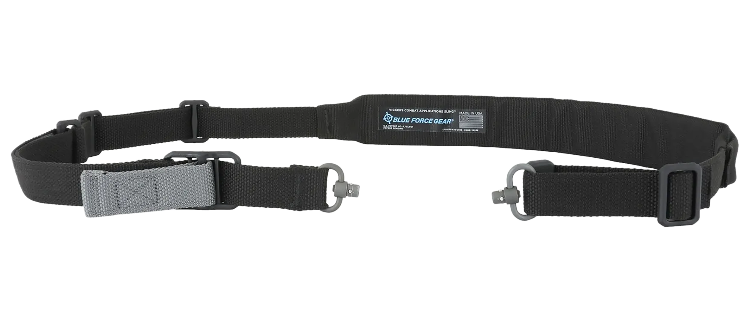 Blue Force Gear VCAS2TO1PB200AABK Vickers 221 Black Cordura 57"-67" OAL Padded Rifle