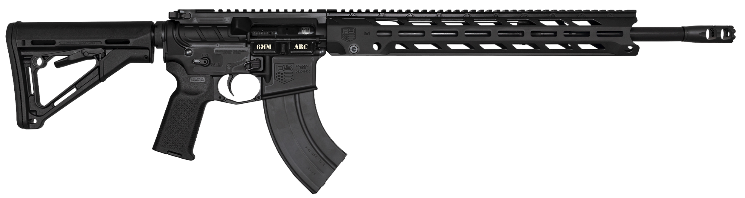 Diamondback DB1784V001 DB10  6mm ARC 26rd 18" Black Nitride Black Hard Coat Anodized 7075-T6 Aluminum Receiver Magpul MOE K2 Grip