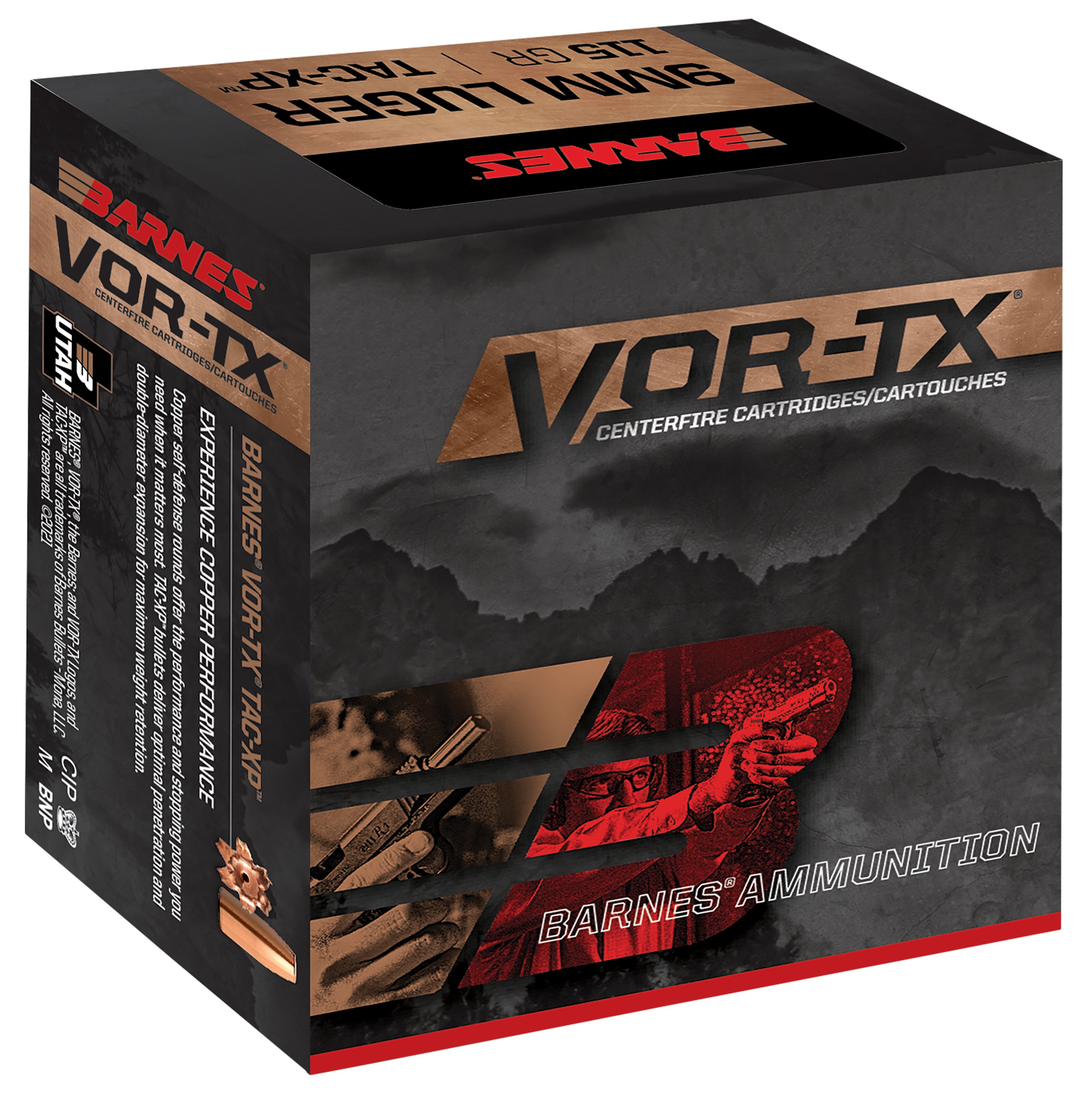 Barnes Bullets 32005 9mm Luger 115gr XPB 20 Per Box/10 Case