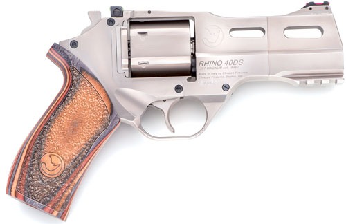 CHIAPPA RHINO 40DS 357MAG 4" ADJ. SIGHT CHROME/WALNUT.
