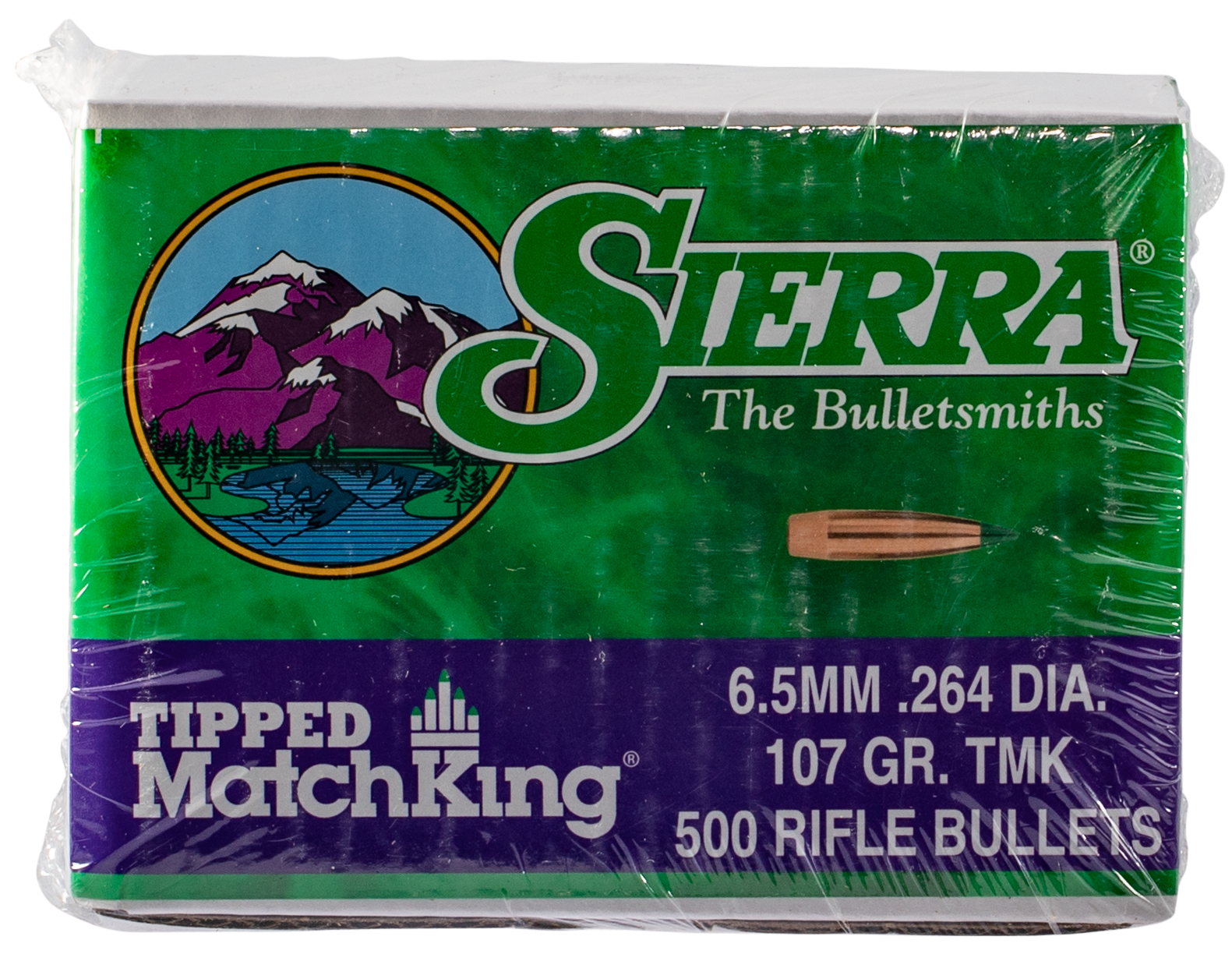 Sierra 7407C Tipped MatchKing  6.5Creedmoor 107gr Tipped MatchKing 500/Box