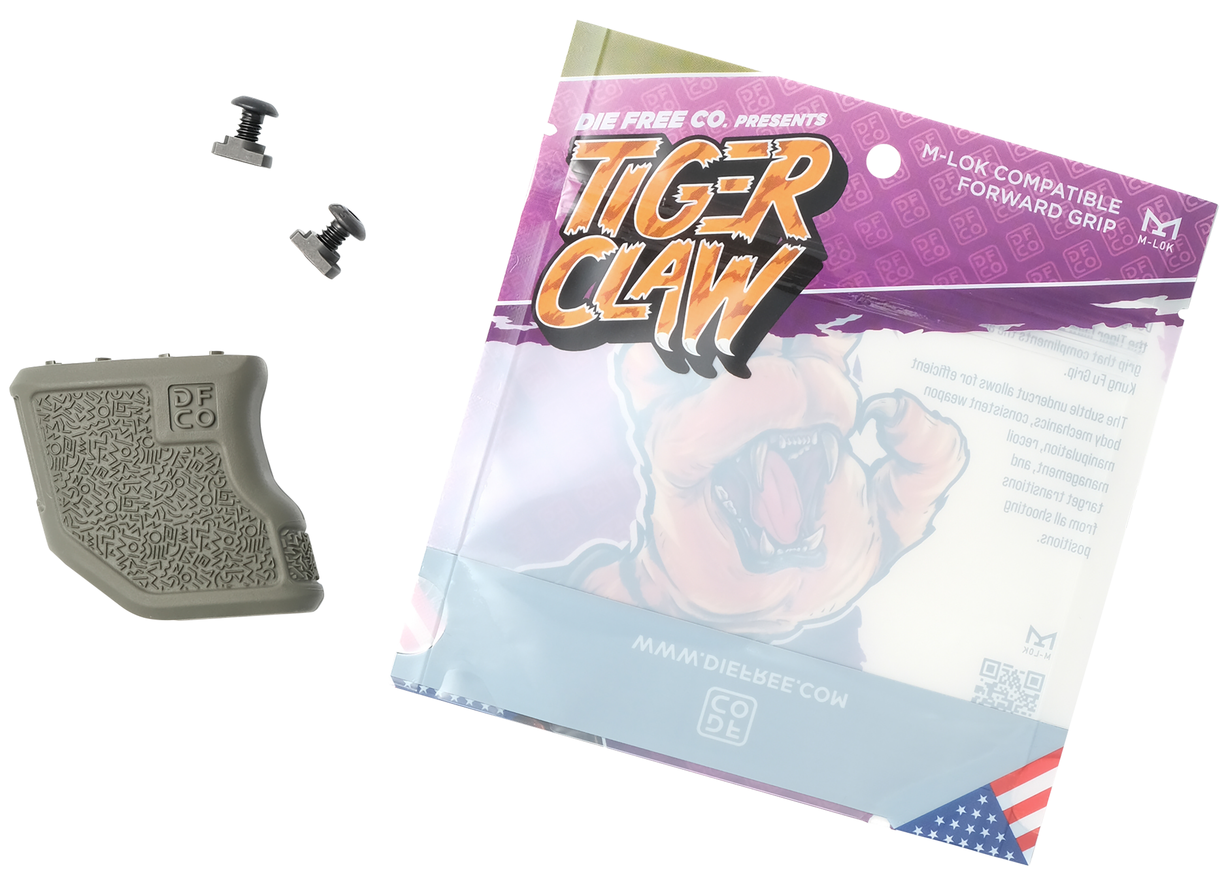 Die Free Co Llc TCMLOKODG Tiger Claw Olive Drab Nylon